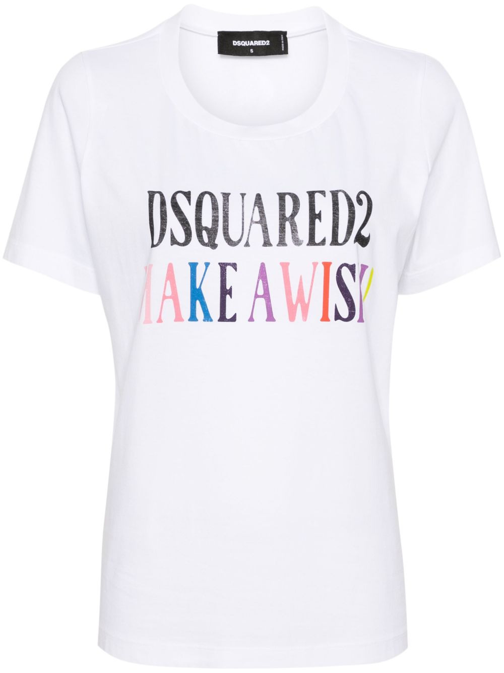 slogan-print cotton T-shirt - 1