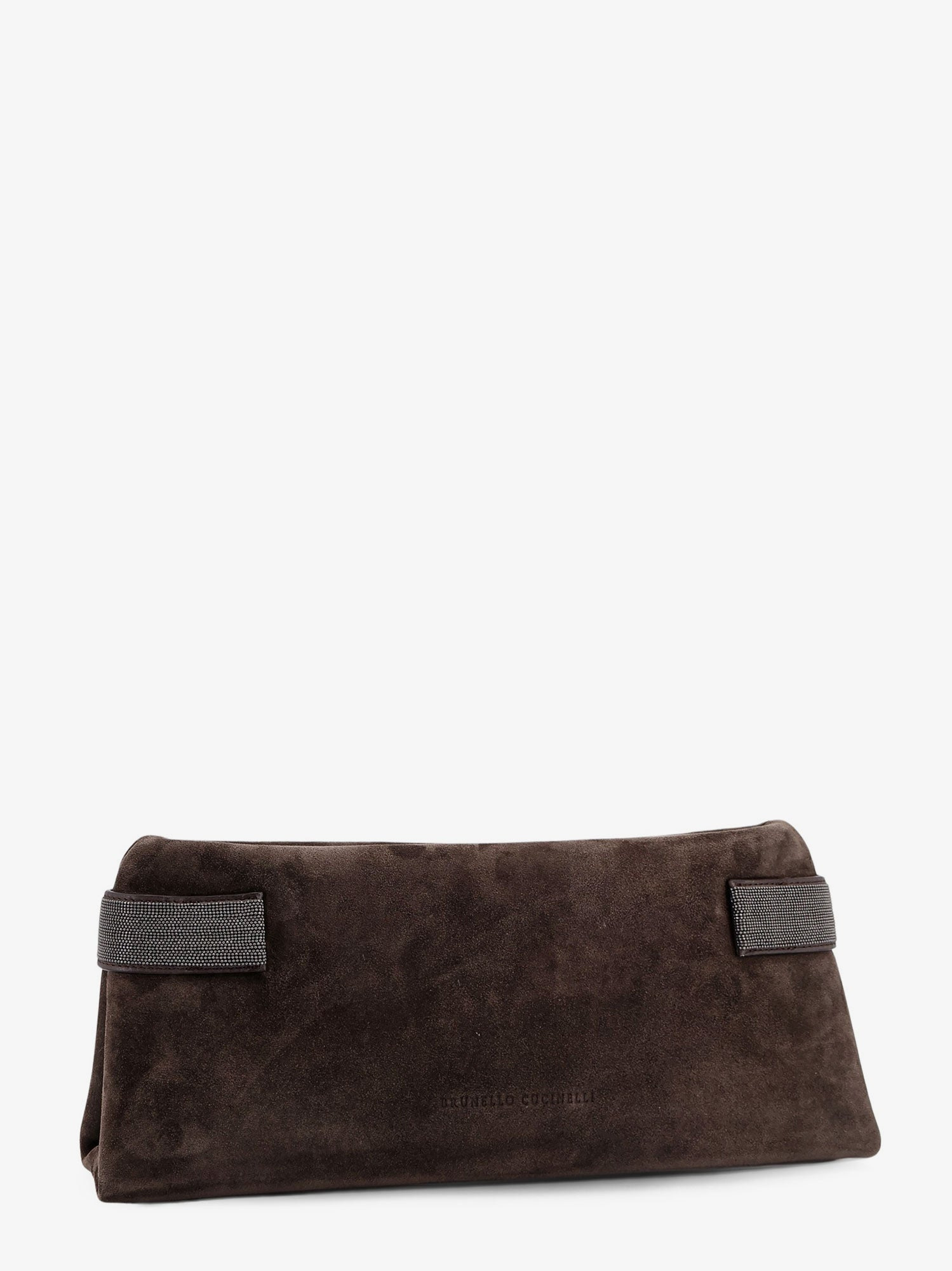 Brunello Cucinelli Women Suede Pochette With Monili Detail - 4