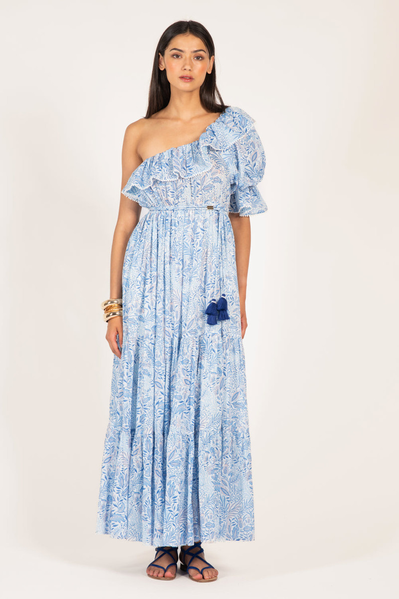 Long Dress Jay - Blue Palmarosa 1