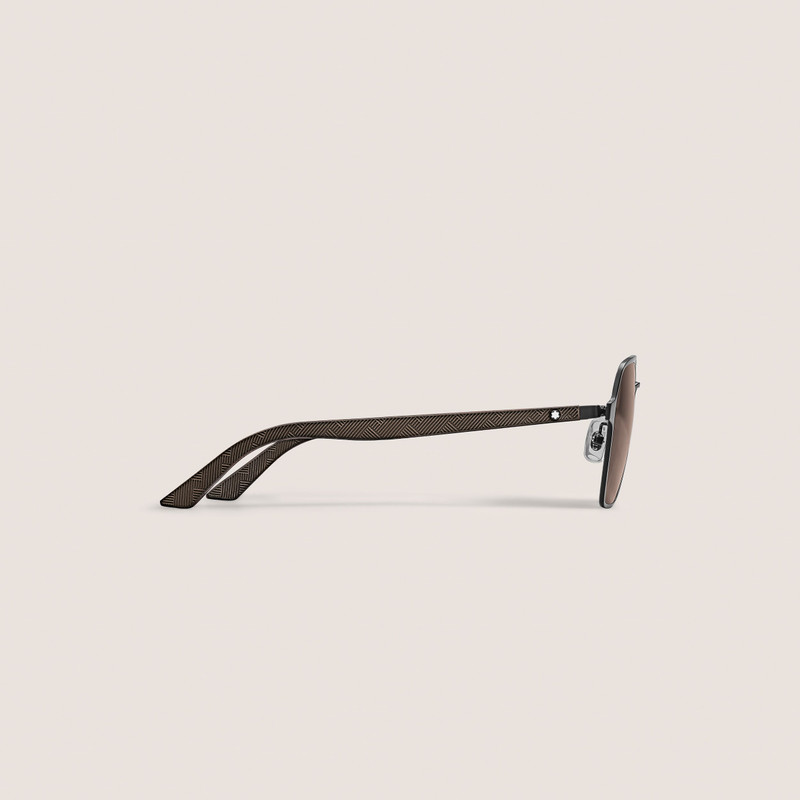 Montblanc Squared Sunglasses with Black Metal Frame outlook