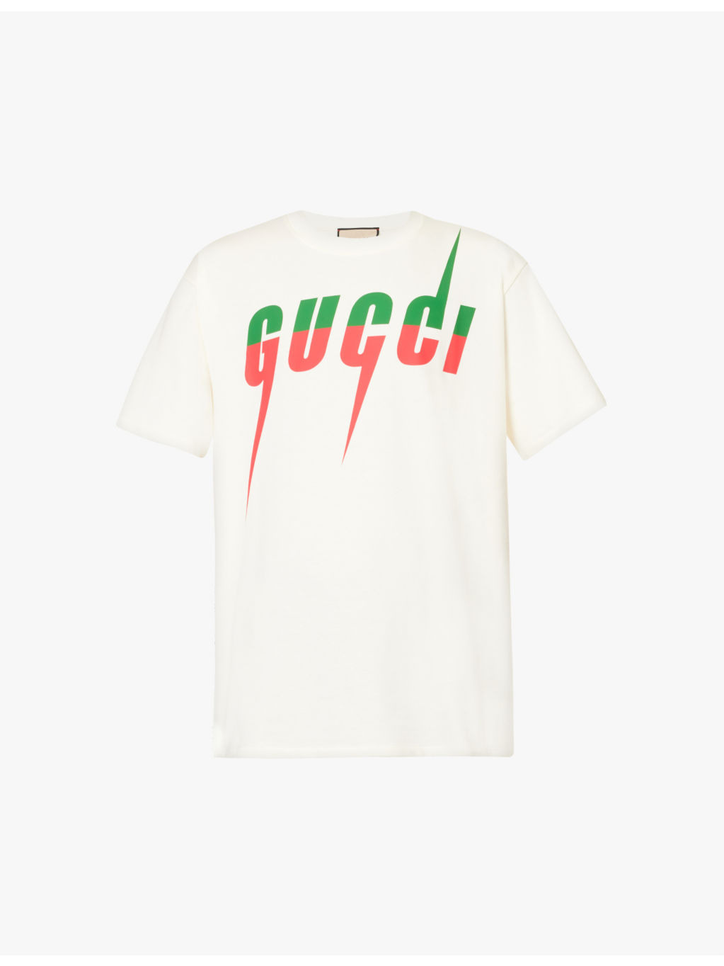 Brand-print short-sleeved cotton-jersey T-shirt - 1