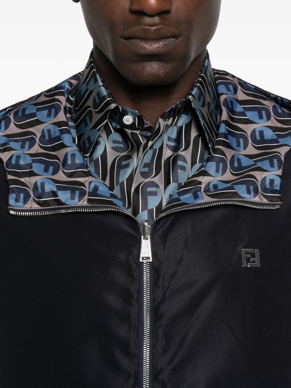 logo-plaque hooded jacket - 5