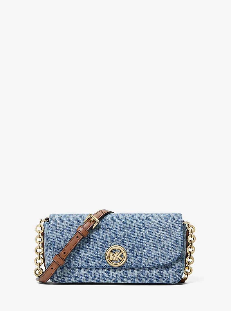 Nolita Small Logo Jacquard Denim Crossbody Bag - 1