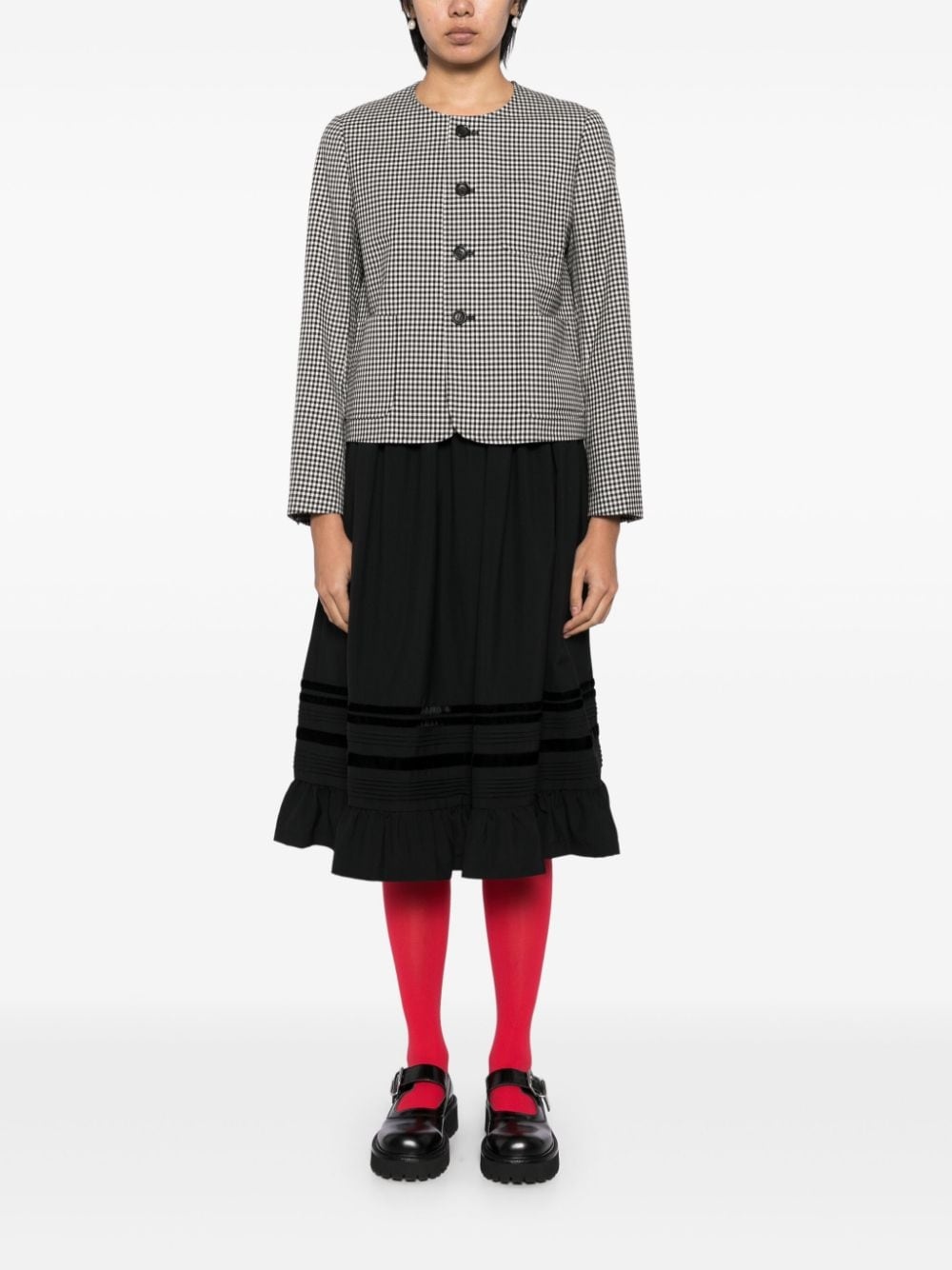 checked wool jacket - 2