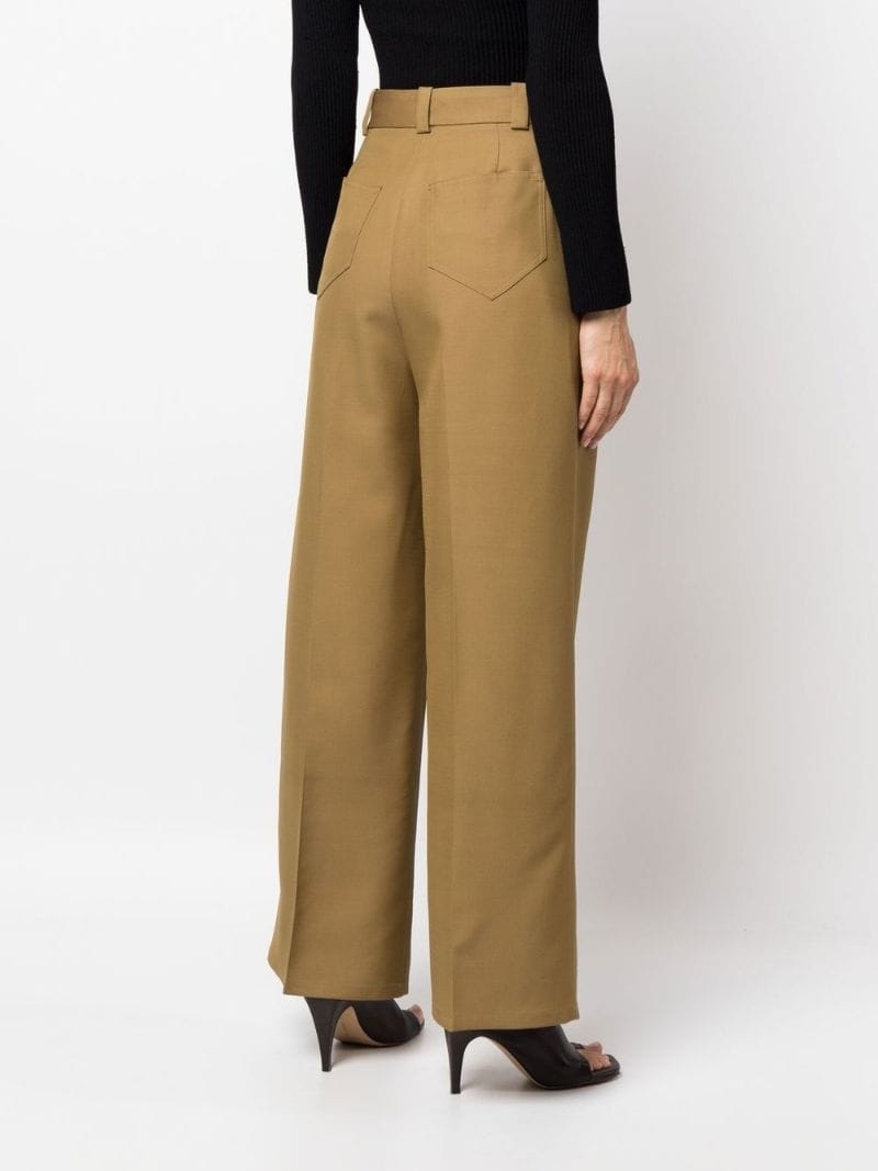 high-waist straight-leg trousers - 4