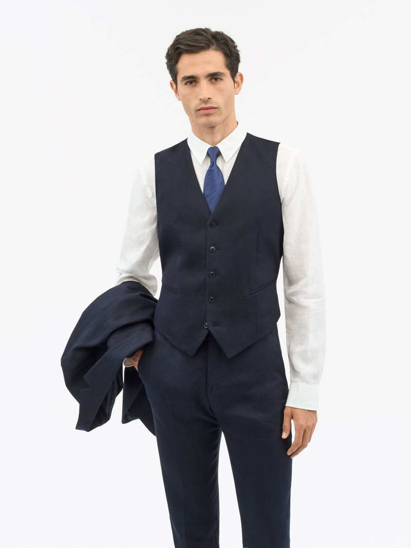 Winston Slim-Fit Linen Waistcoat 2