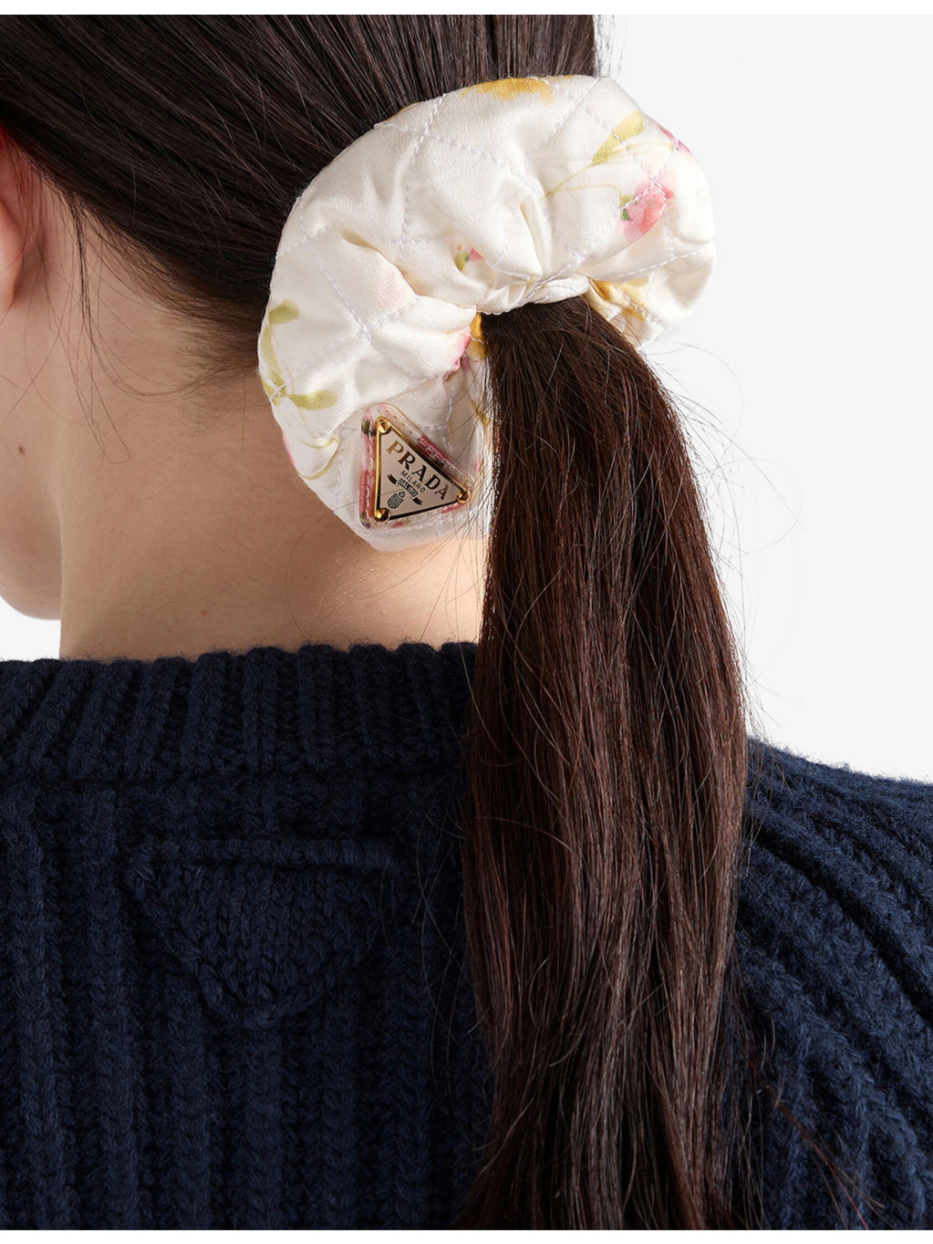 Floral-Print Satin Hair Scrunchie - 2