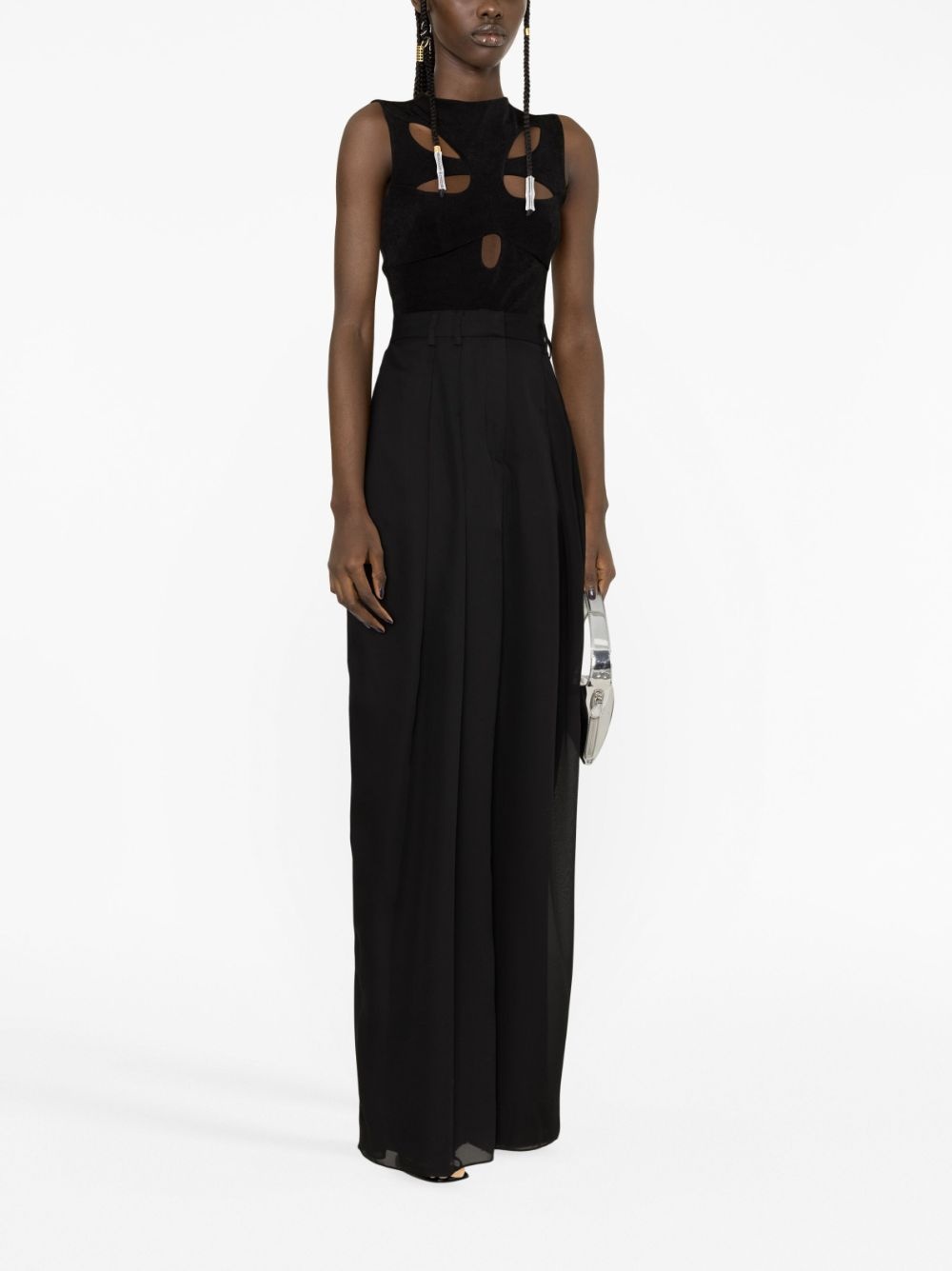 high-waist wide-leg trousers - 2