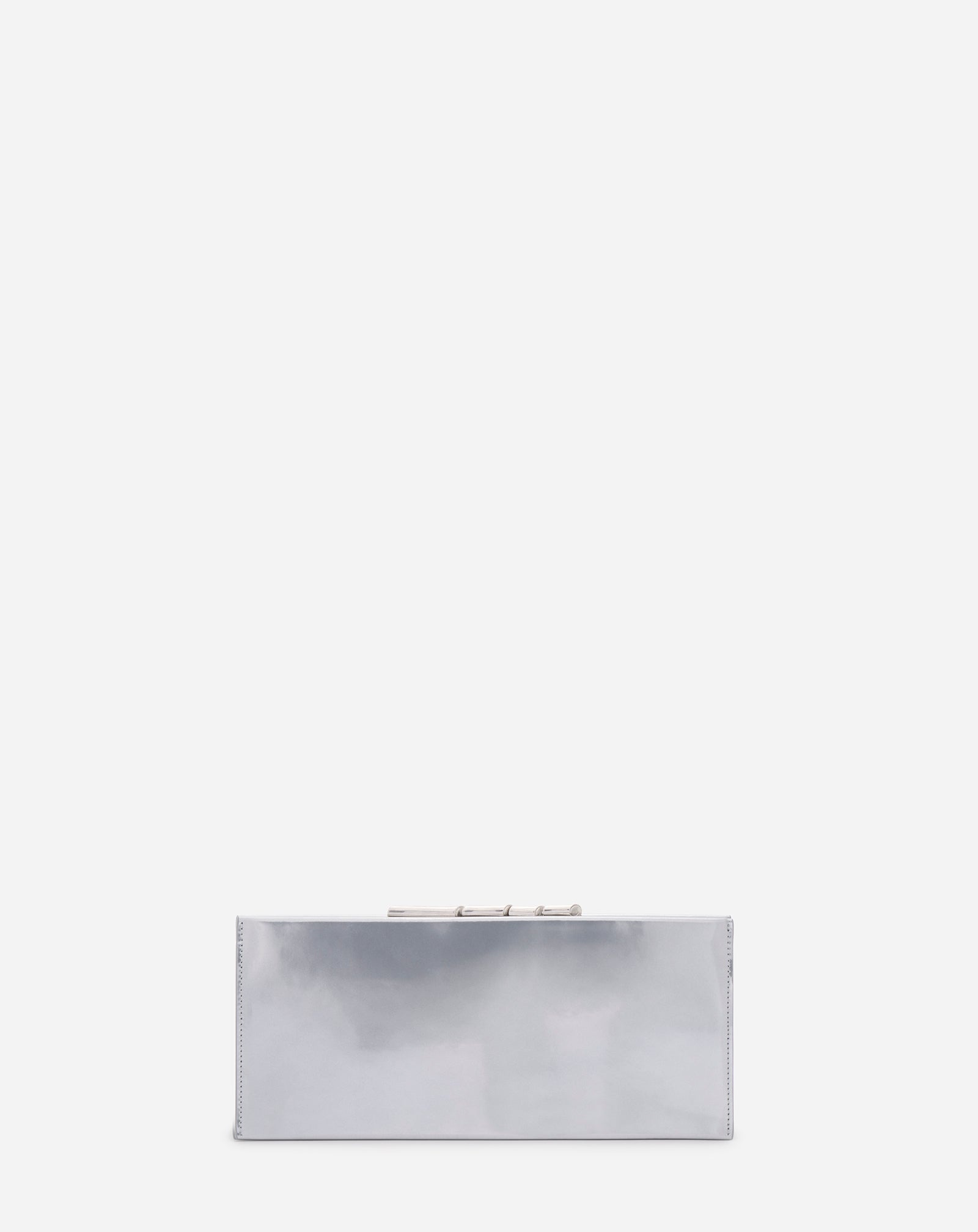 SEQUENCE BY LANVIN METALLIC LEATHER CLUTCH BAG - 1