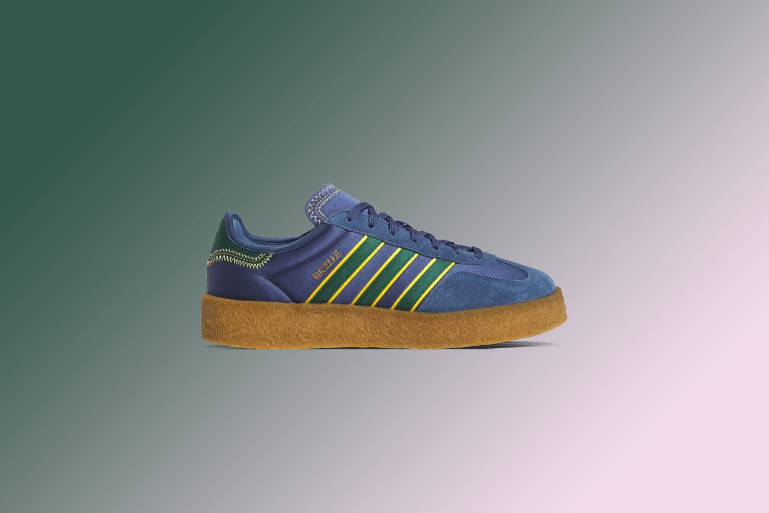 ADIDAS X CLOT GAZELLE BY EDISON CHEN - NIGHT MARINE/COLLEGIATE GREEN/HAZY YELLOW - 5