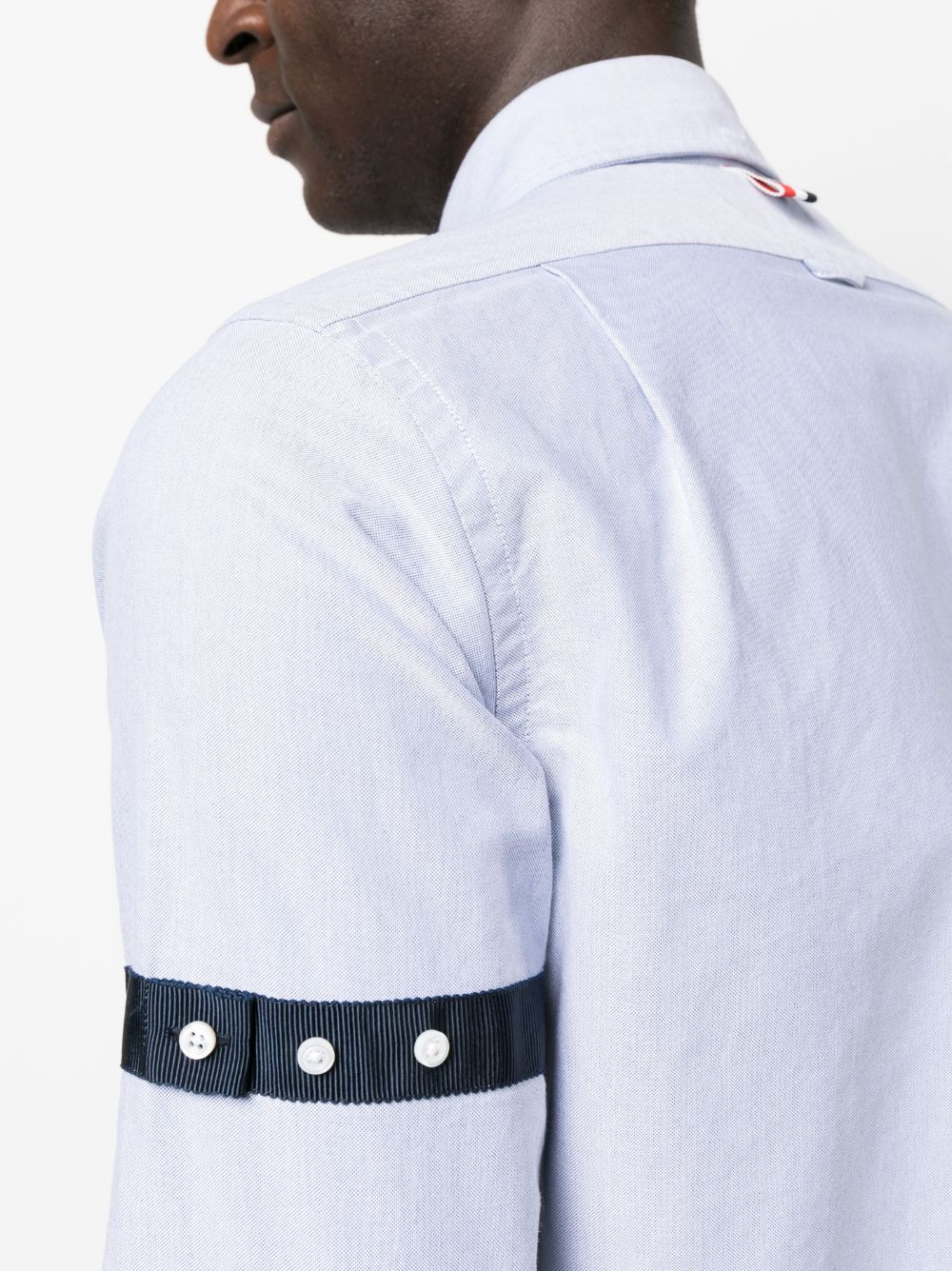 Straight Fit Mini Round Collar Shirt - 5