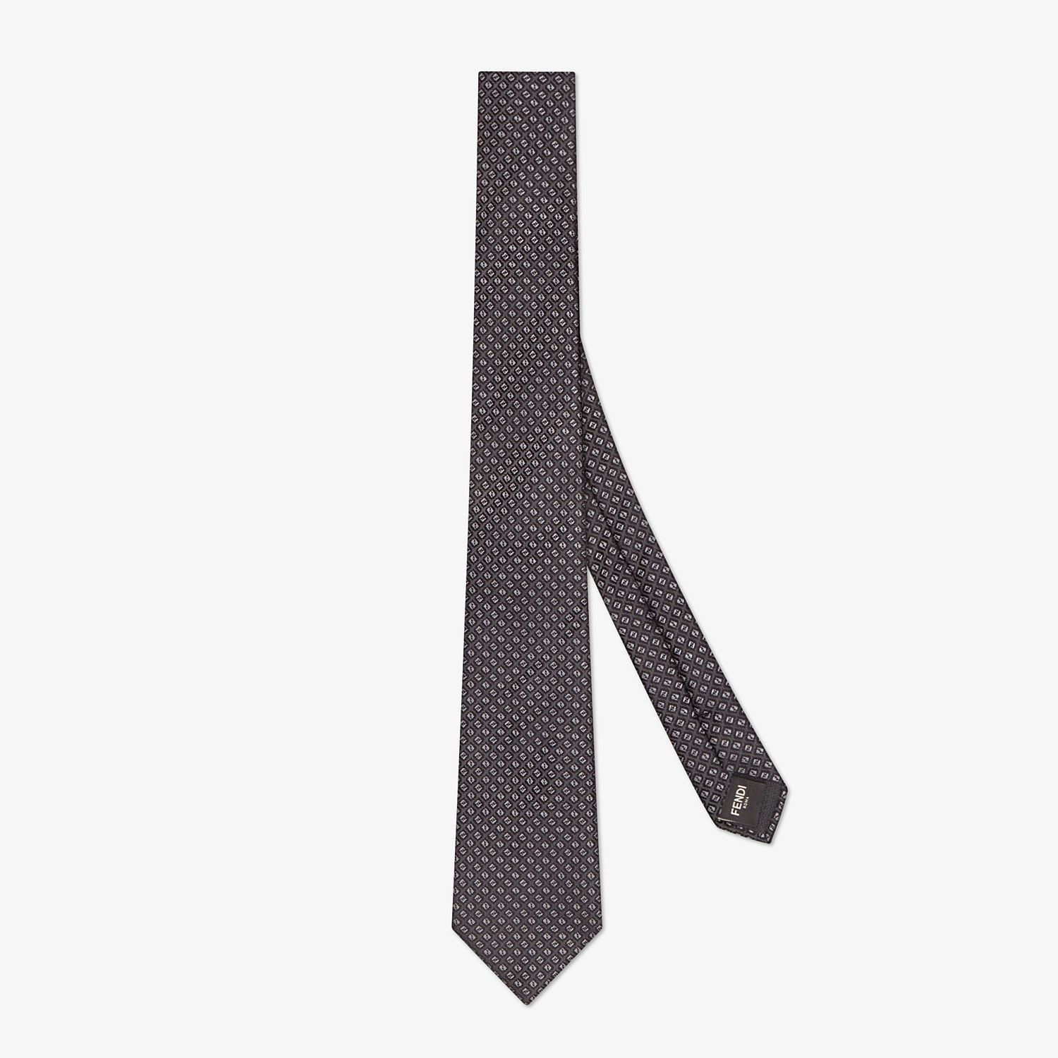 Gray silk necktie - 1