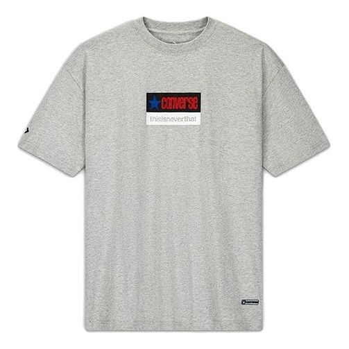 Men's Converse x Thisisneverthat Crossover Logo Printing Sports Round Neck Short Sleeve light grey 1 - 1