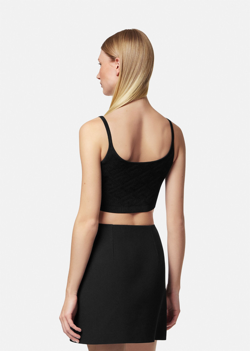 La Greca Medusa Jacquard Crop Top 4