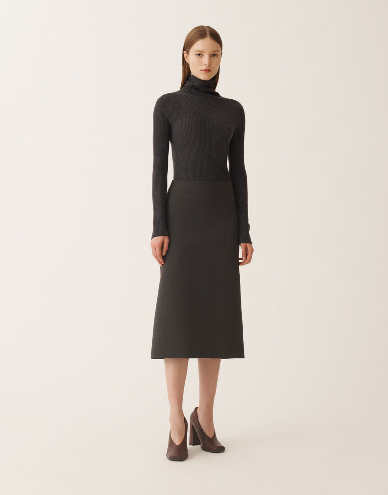 Bi-stretch fresco wool skirt 3