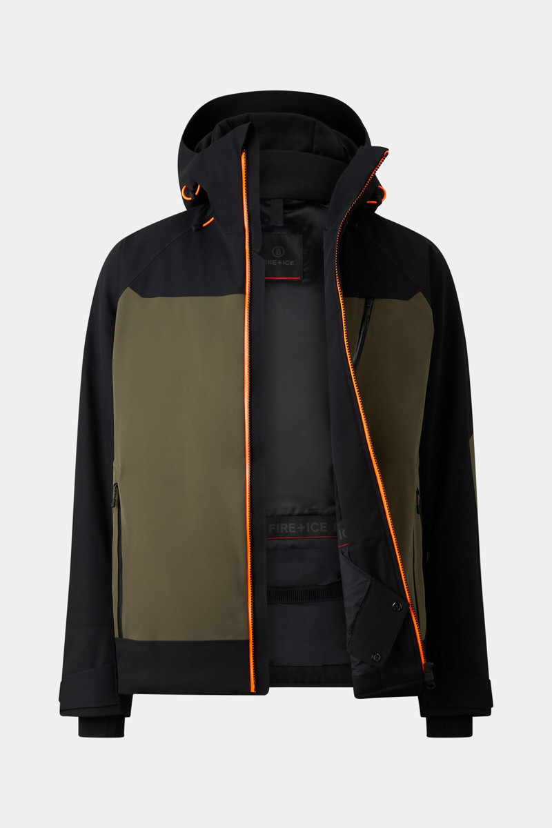 BOGNER Tajo Ski jacket in Black/Olive green outlook