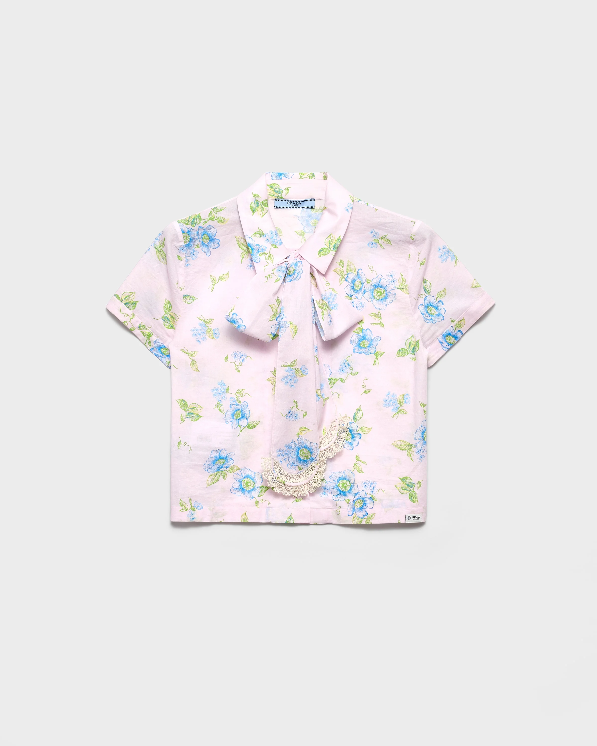 Floral print batiste shirt - 1
