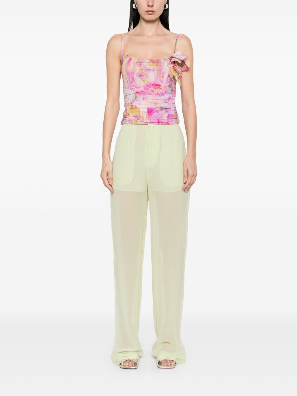 floral-print top - 2