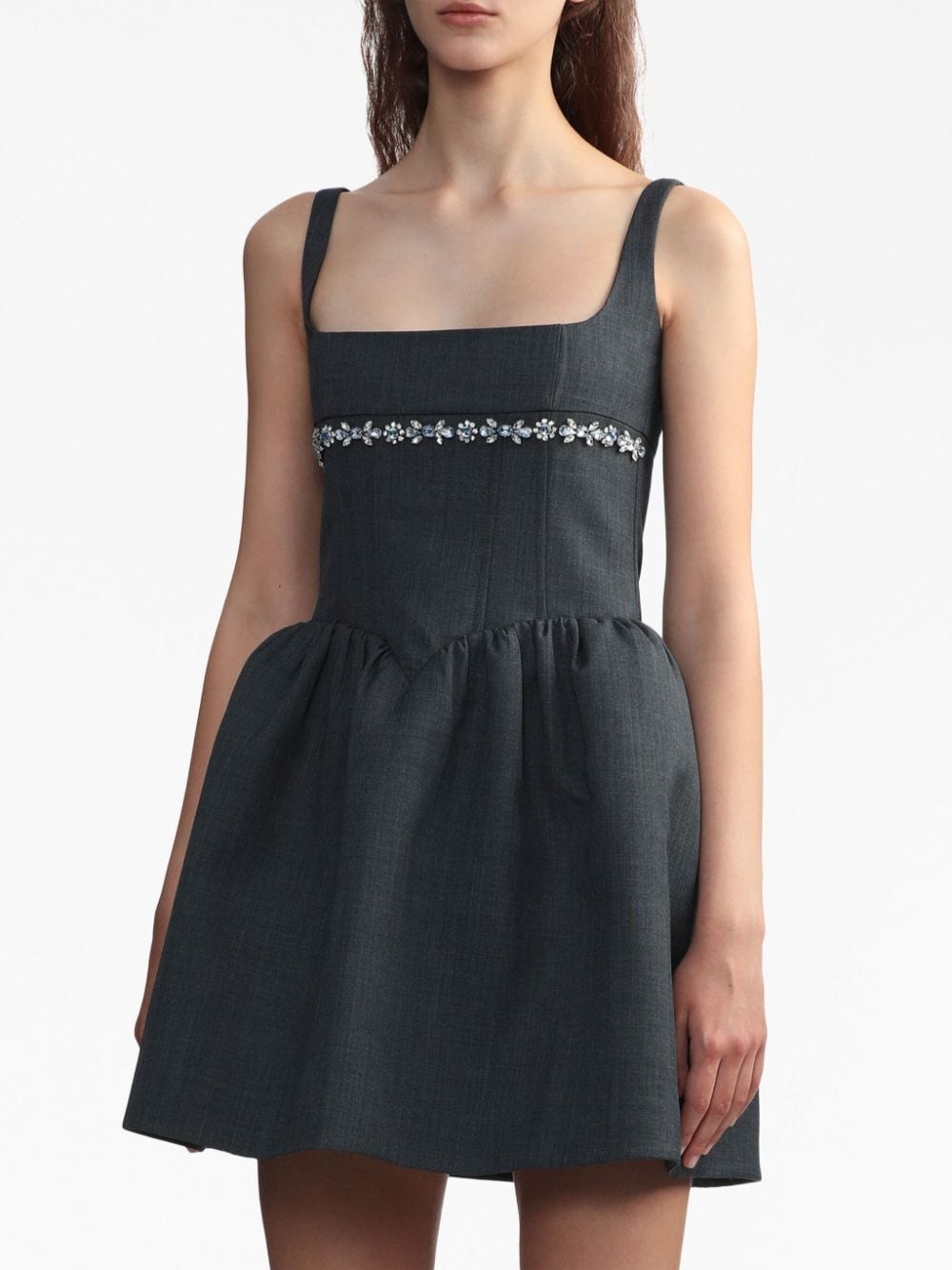 crystal-embellished A-line dress - 3