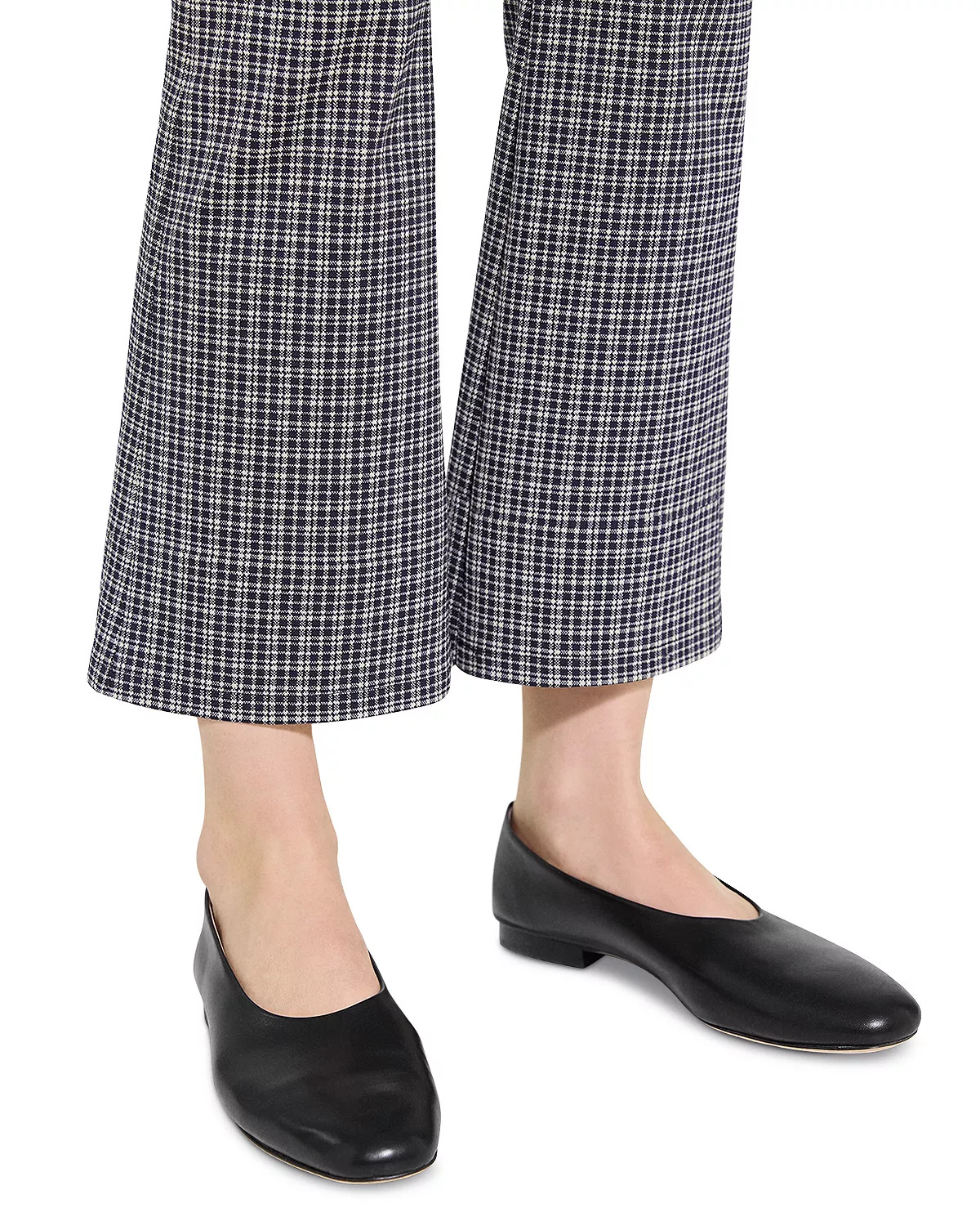 Kick Flare Plaid Pants - 5
