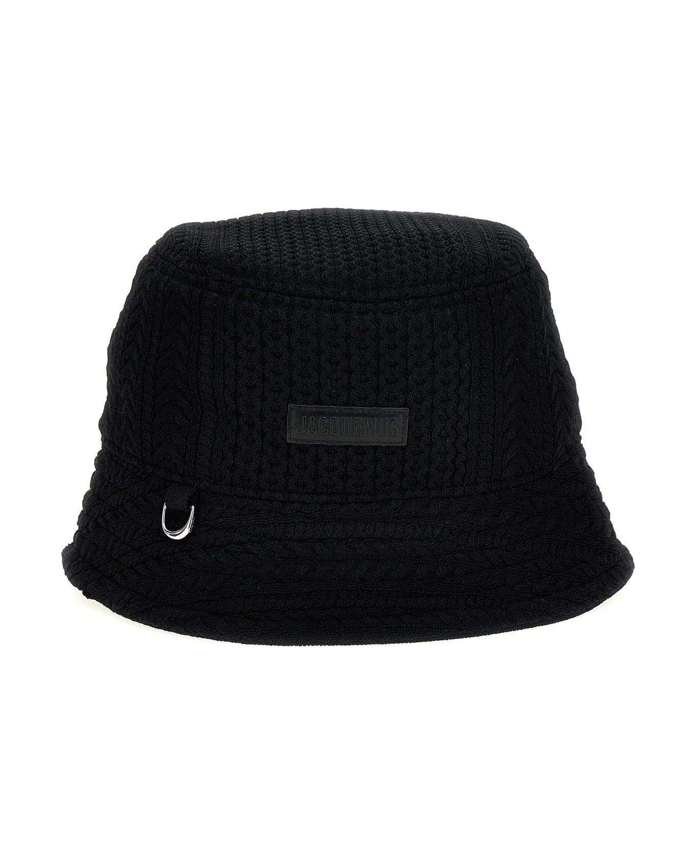 Le Bob Belo Cable Knit Bucket Hat - 1