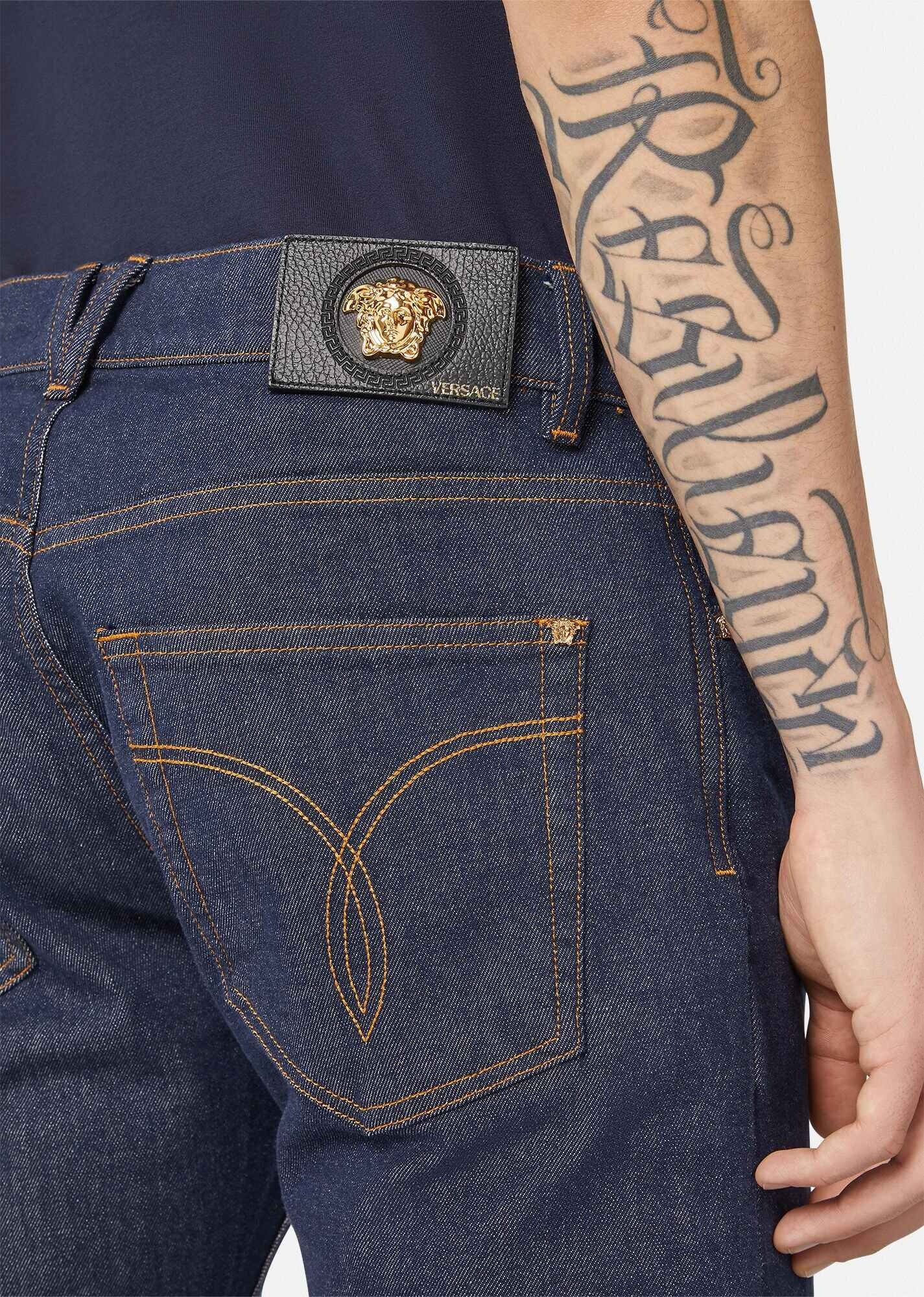 Slim Fit Dark Blue Jeans - 5