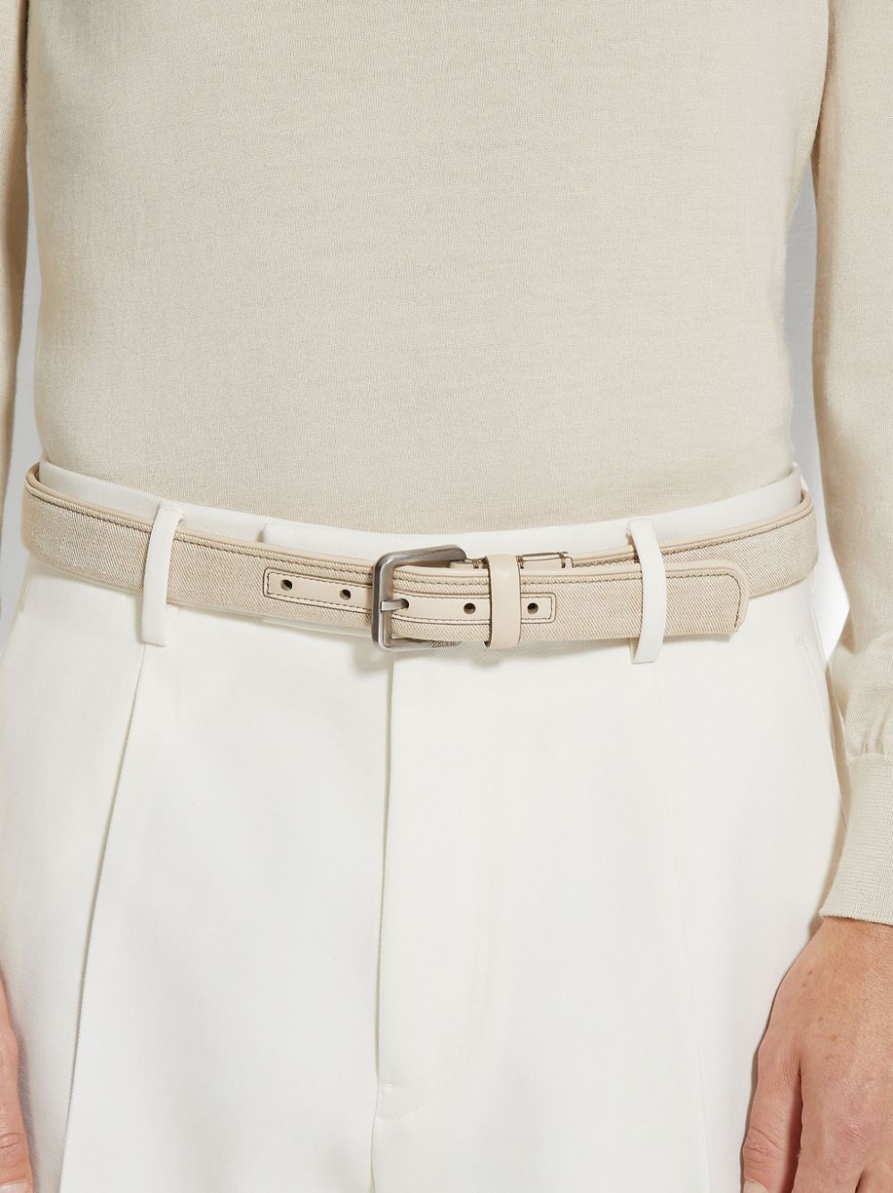 Oasi Lino cotton-blend belt - 3