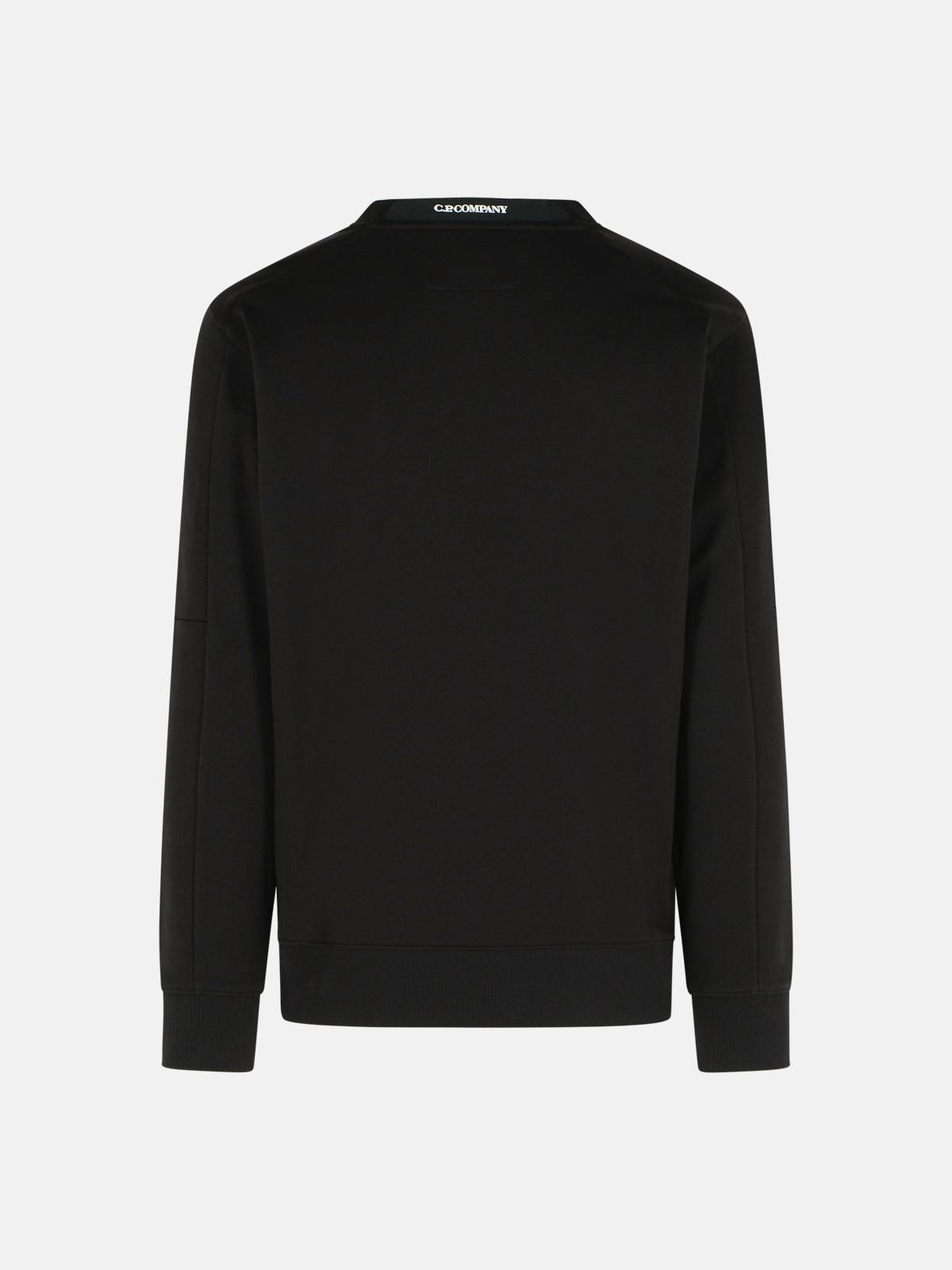 'RAISED' BLACK COTTON SWEATSHIRT - 3