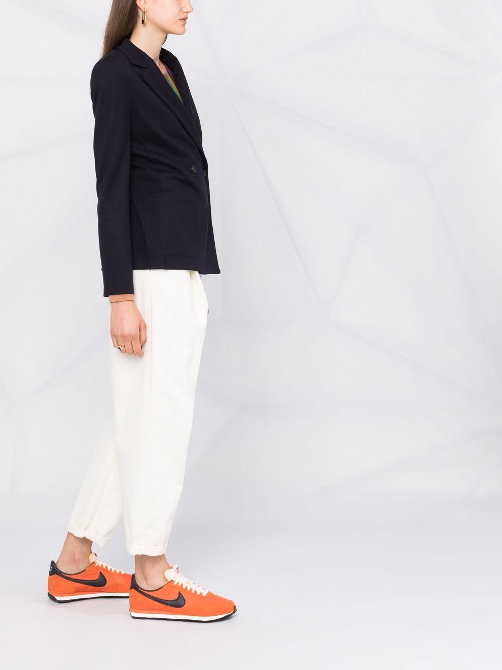 double-breasted virgin wool blazer - 4
