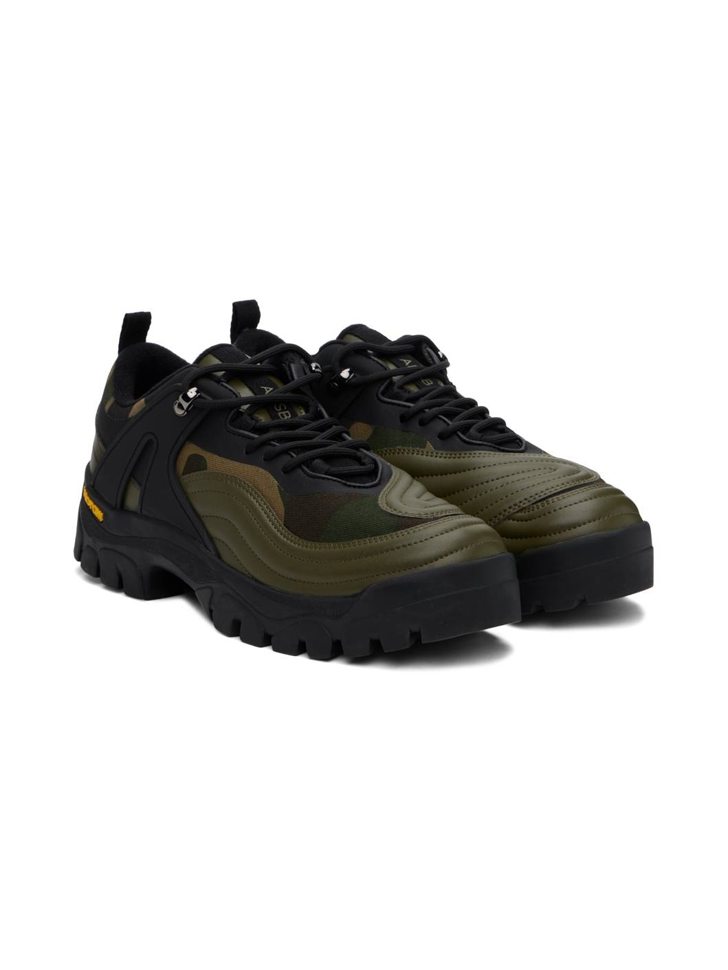 Khaki & Black Flow Trainer Sneakers - 4