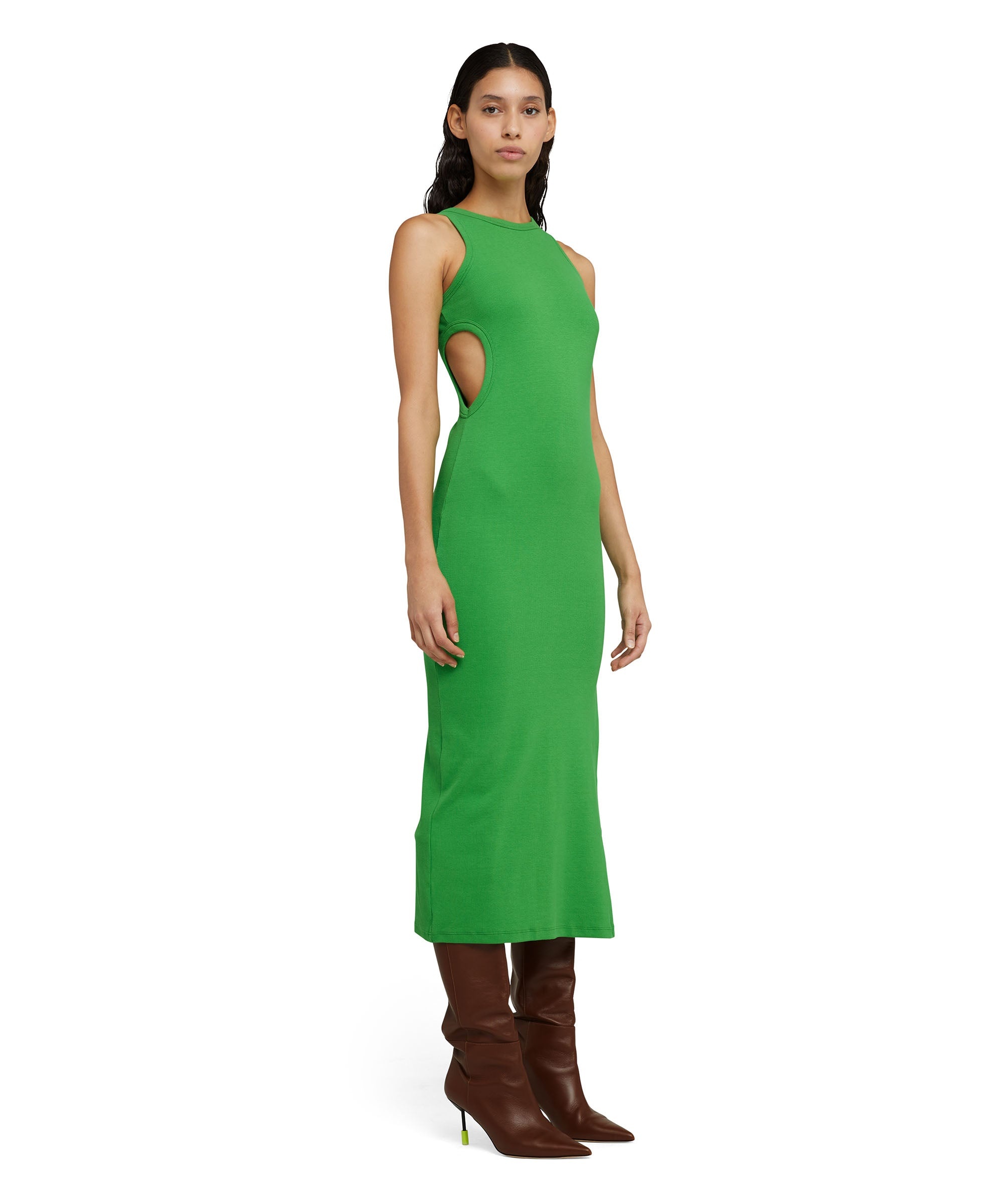 【送料&関税込】MSGM Cotton Midi Sheat-dress MSGM Ribbed stretch cotton midi sheathe dress | REVERSIBLE