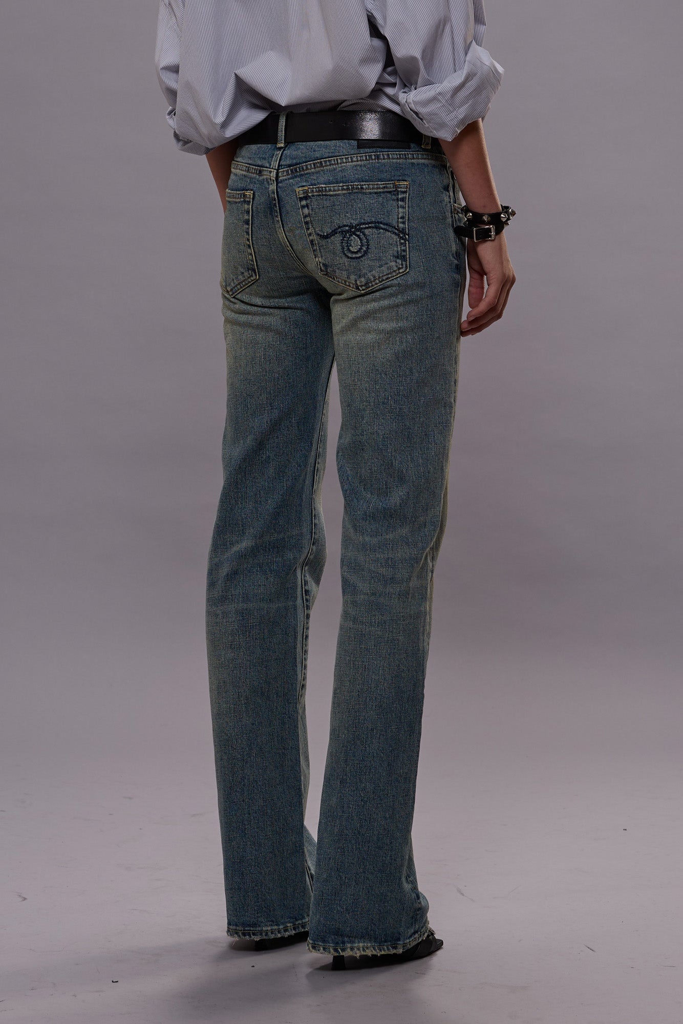 BOY FLARE JEAN - MERTON BLUE STRETCH -R13 - 4