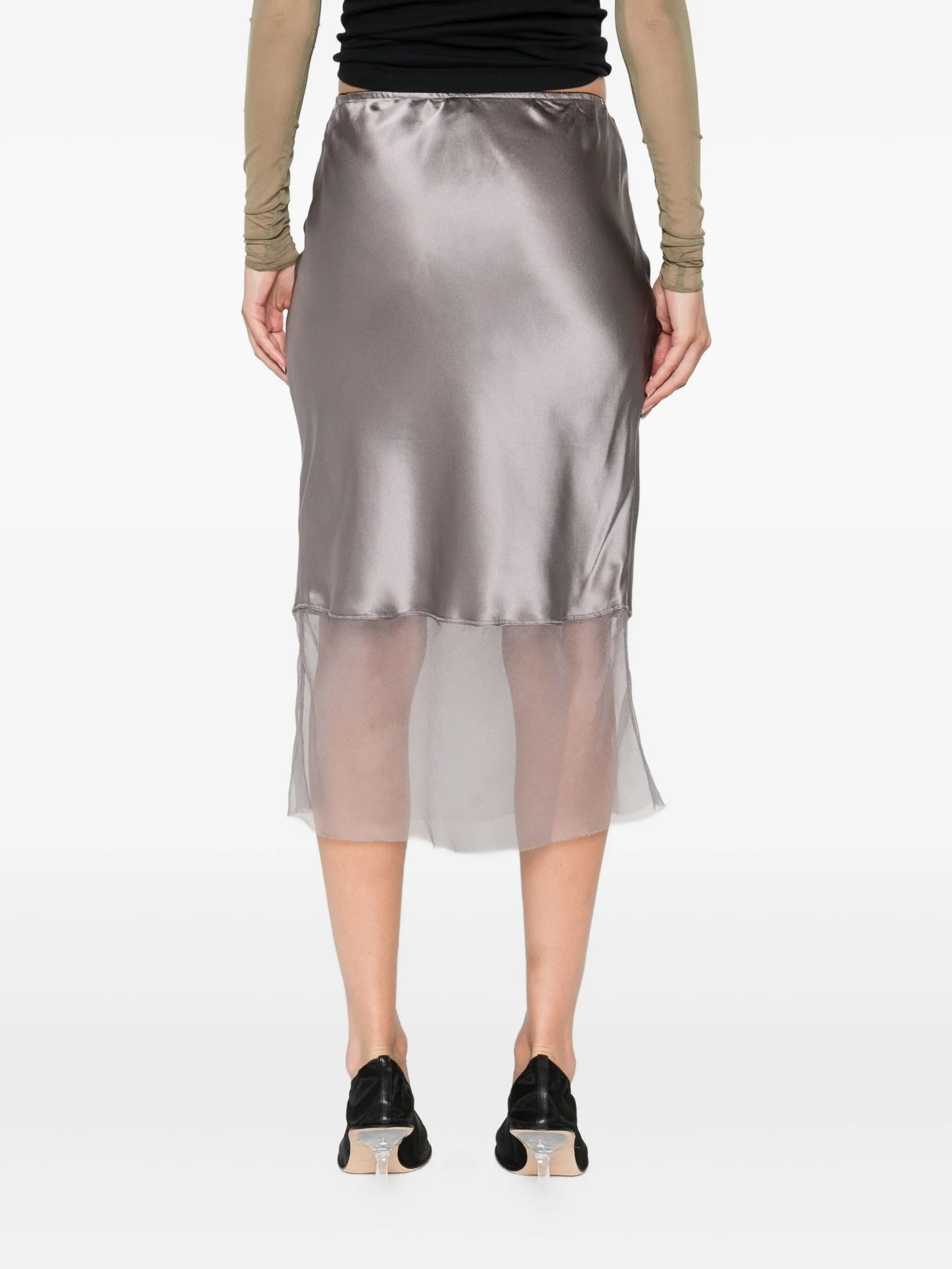 The Garment Catania Silk-panelled Slip Skirt - 2