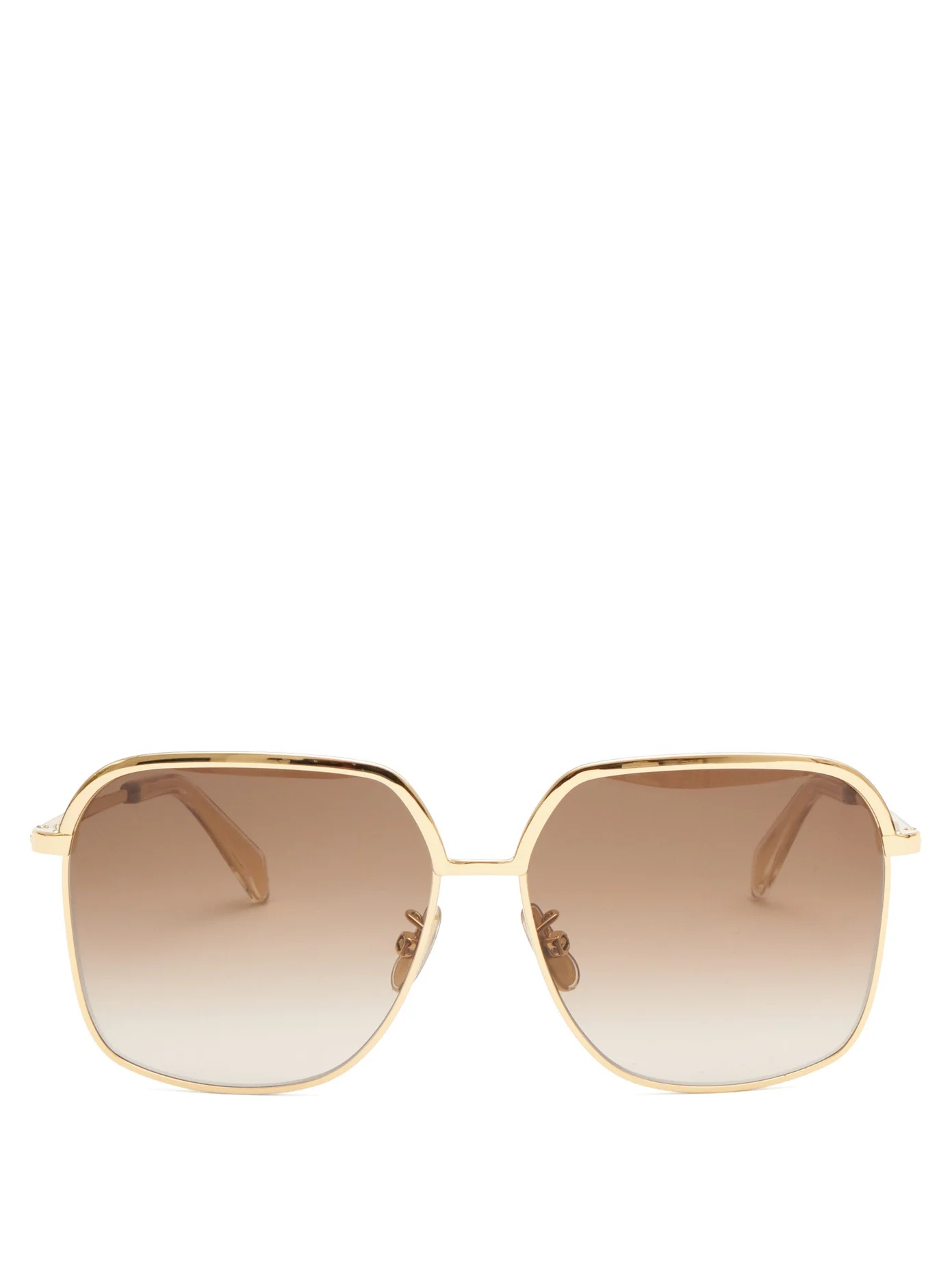 Square metal sunglasses - 1