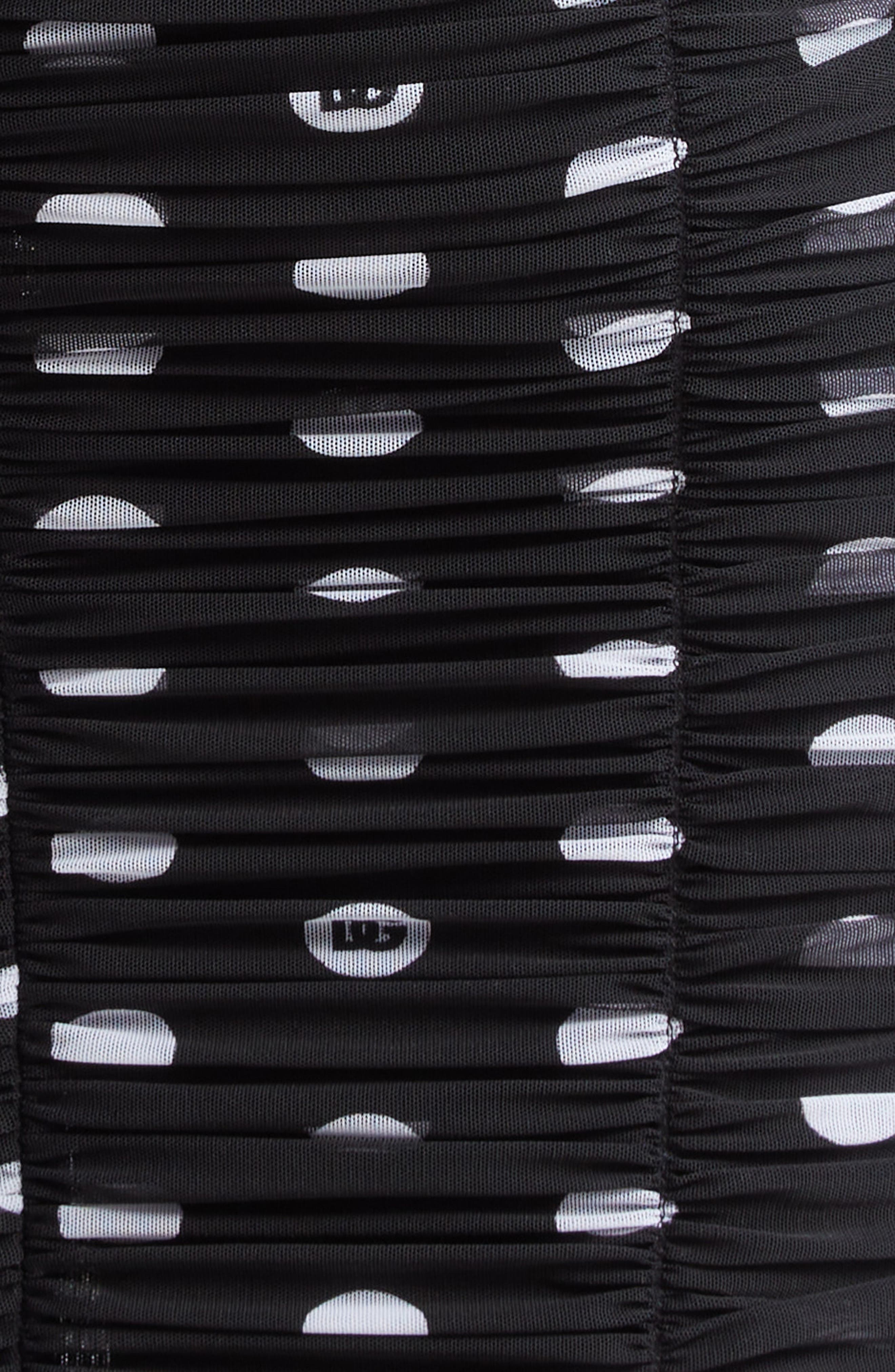 Dolce&Gabbana Polka Dot Ruched Tulle Midi Dress in Hnzrw Pois Med 1 5 F.nero at Nordstrom - 6