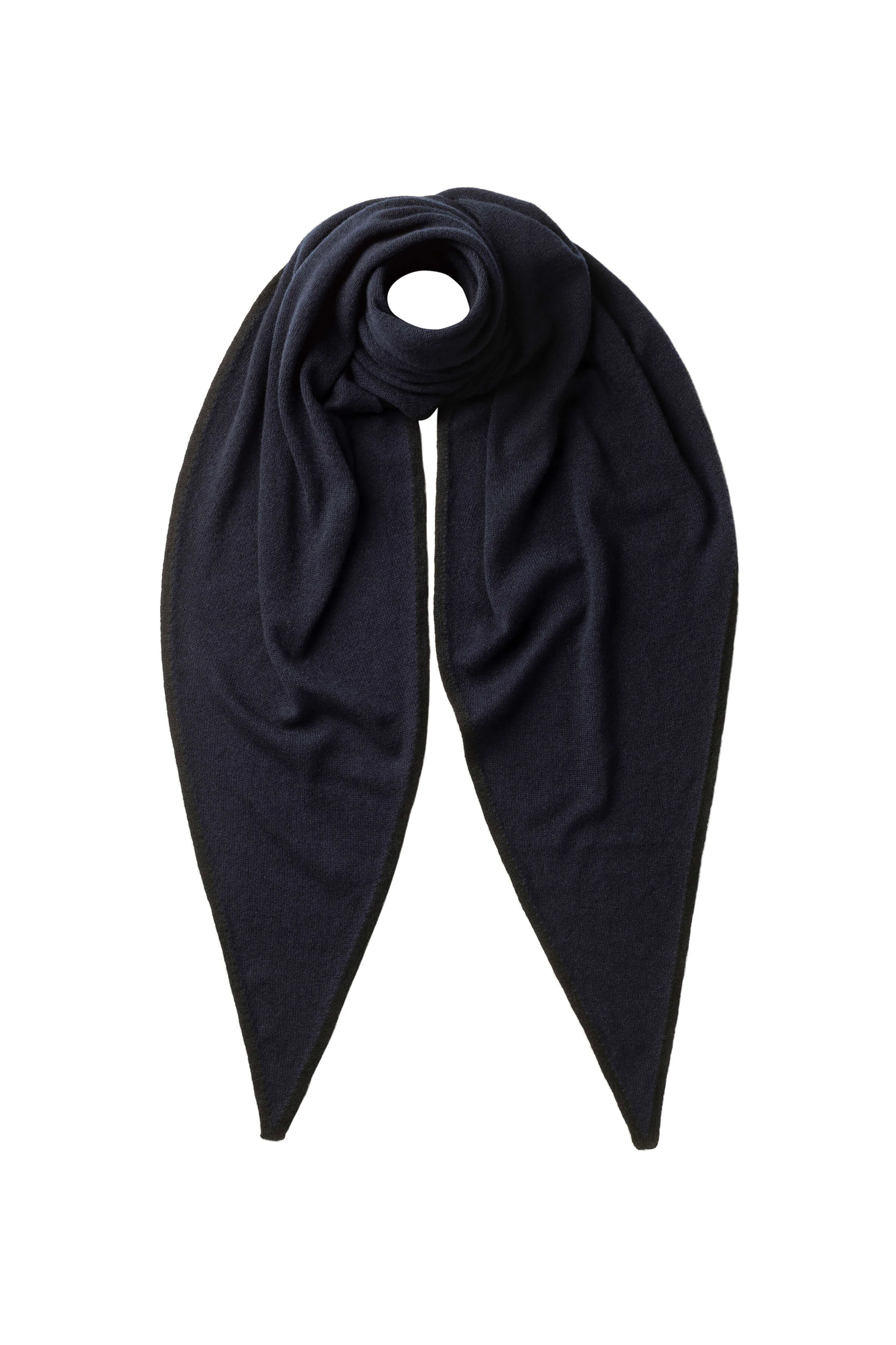 Gauzy Cashmere Navy Diamond Scarf - 1
