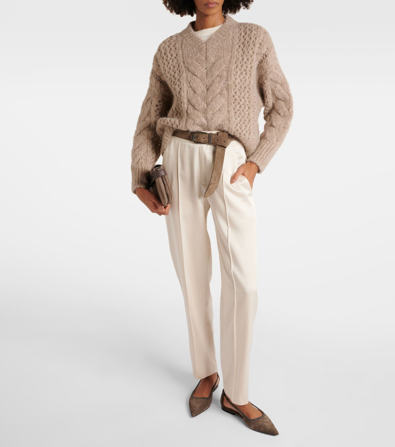 Brunello Cucinelli High-rise tapered pants outlook