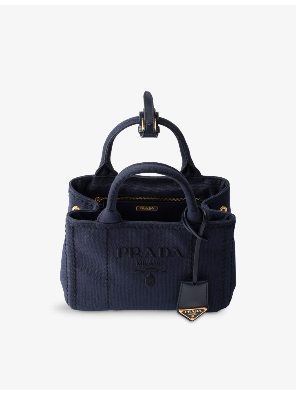 Brand-plaque saffiano leather shoulder bag - 4