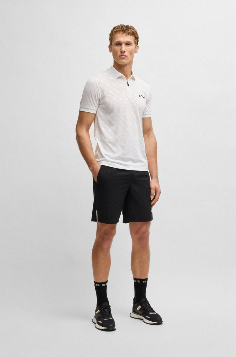 BOSS ACTIVE QUICK-DRY POLO SHIRT WITH GRADIENT MONOGRAM JACQUARD outlook