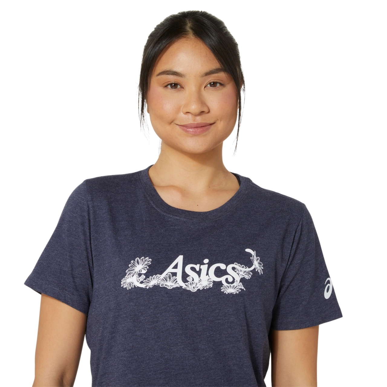 WOMEN'S ASICS FLORAL SLOGAN SHORT SLEEVE TEE - 5