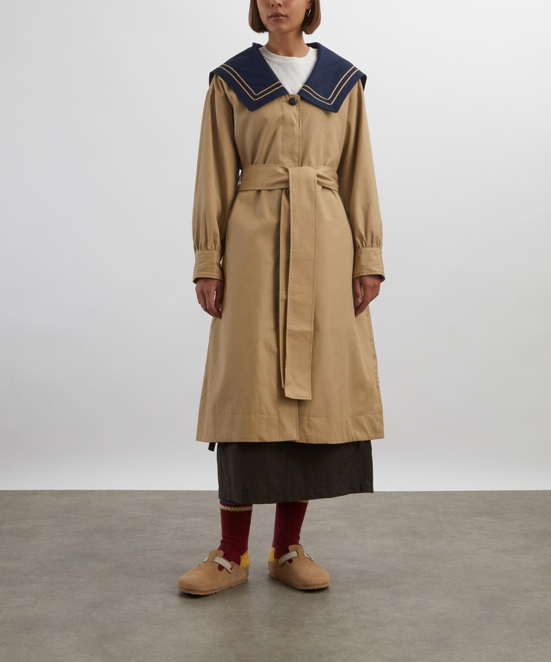 DAMSON MADDER. Ella Navy Tan Trench Coat outlook