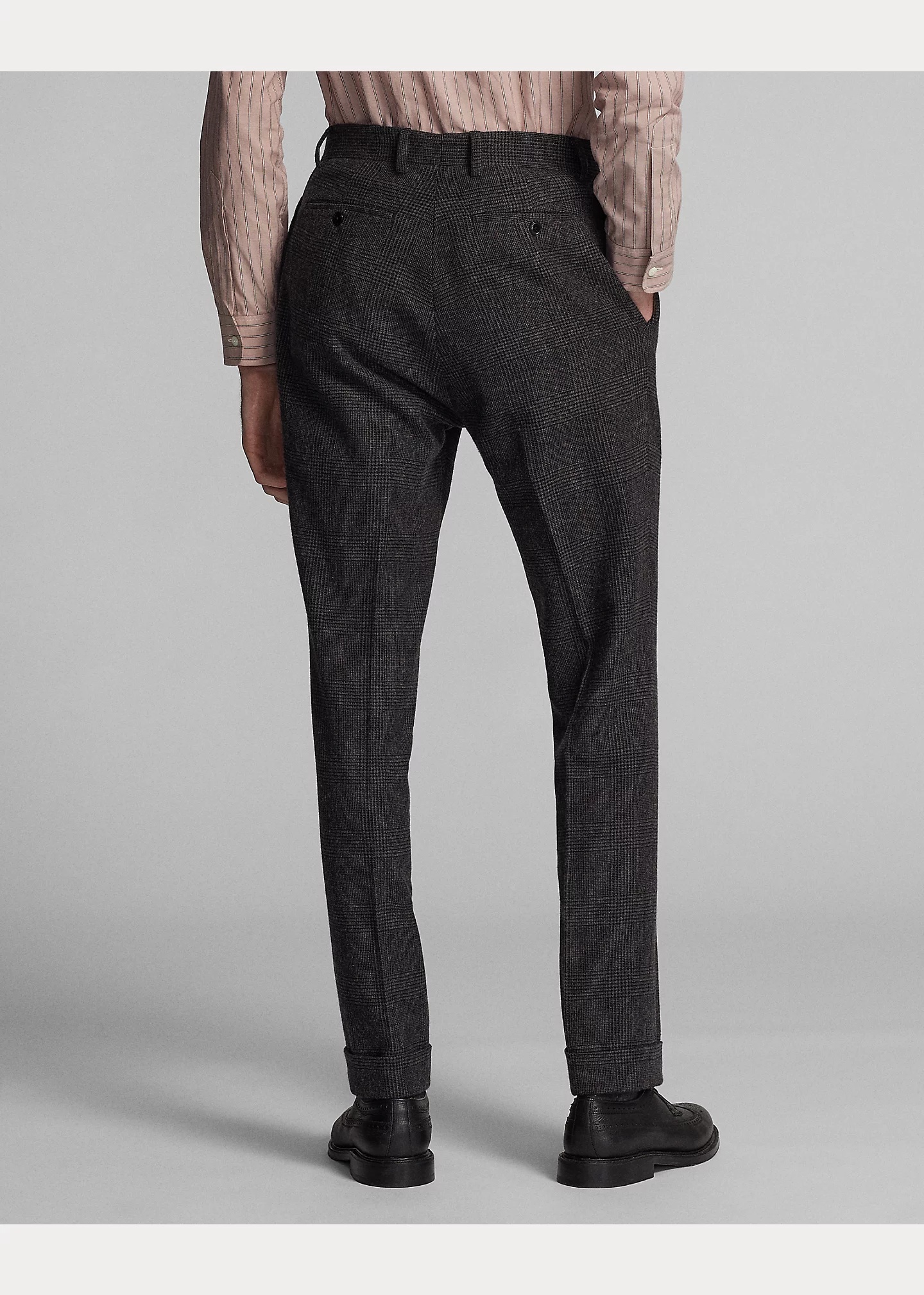 Slim Fit Plaid Tweed Suit Trouser - 4
