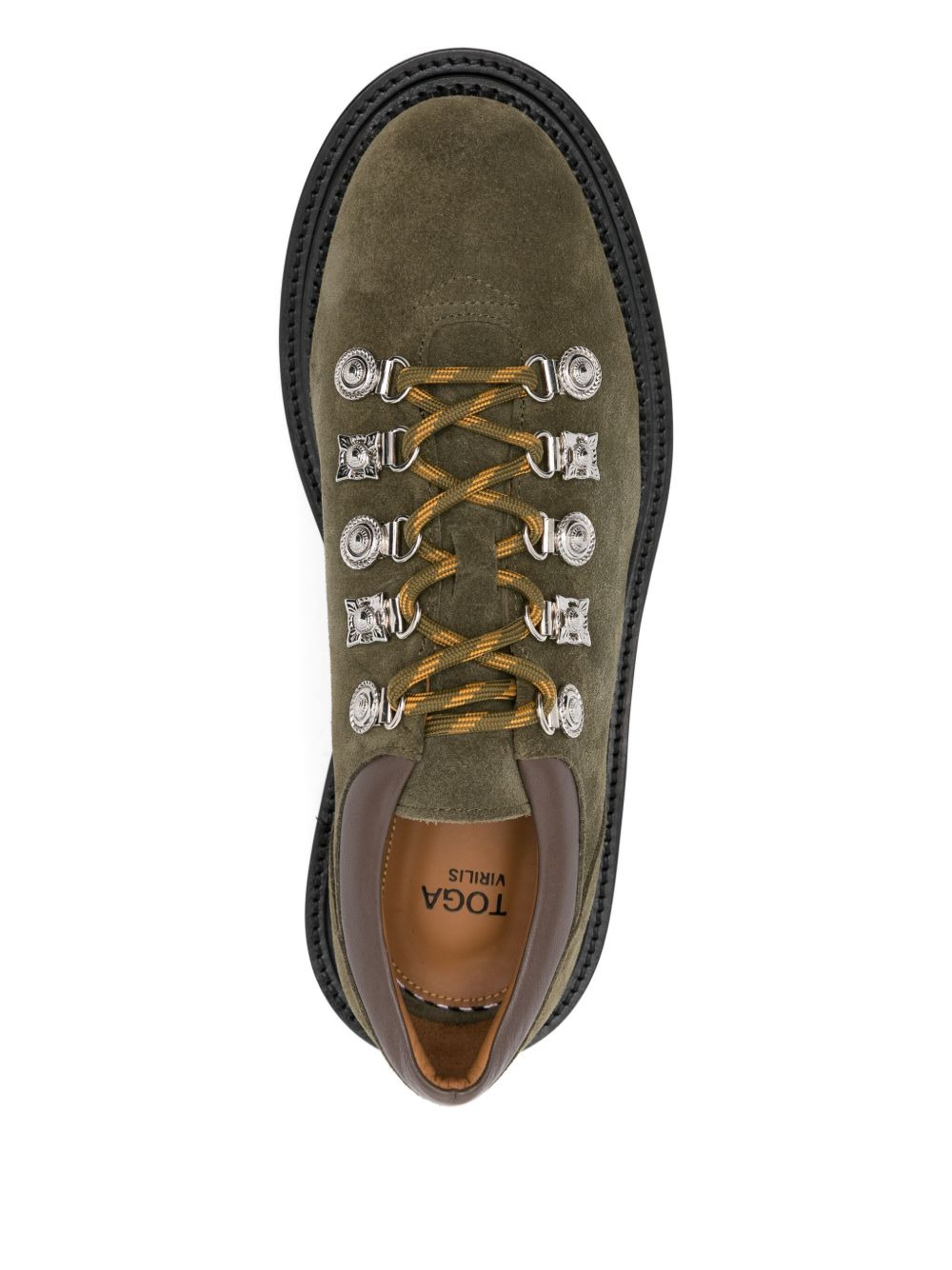 lace-up suede derby shoes - 4