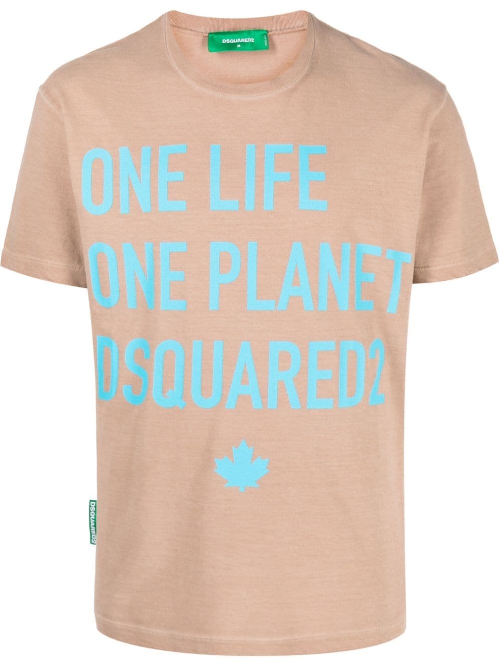 slogan-print cotton T-shirt - 1