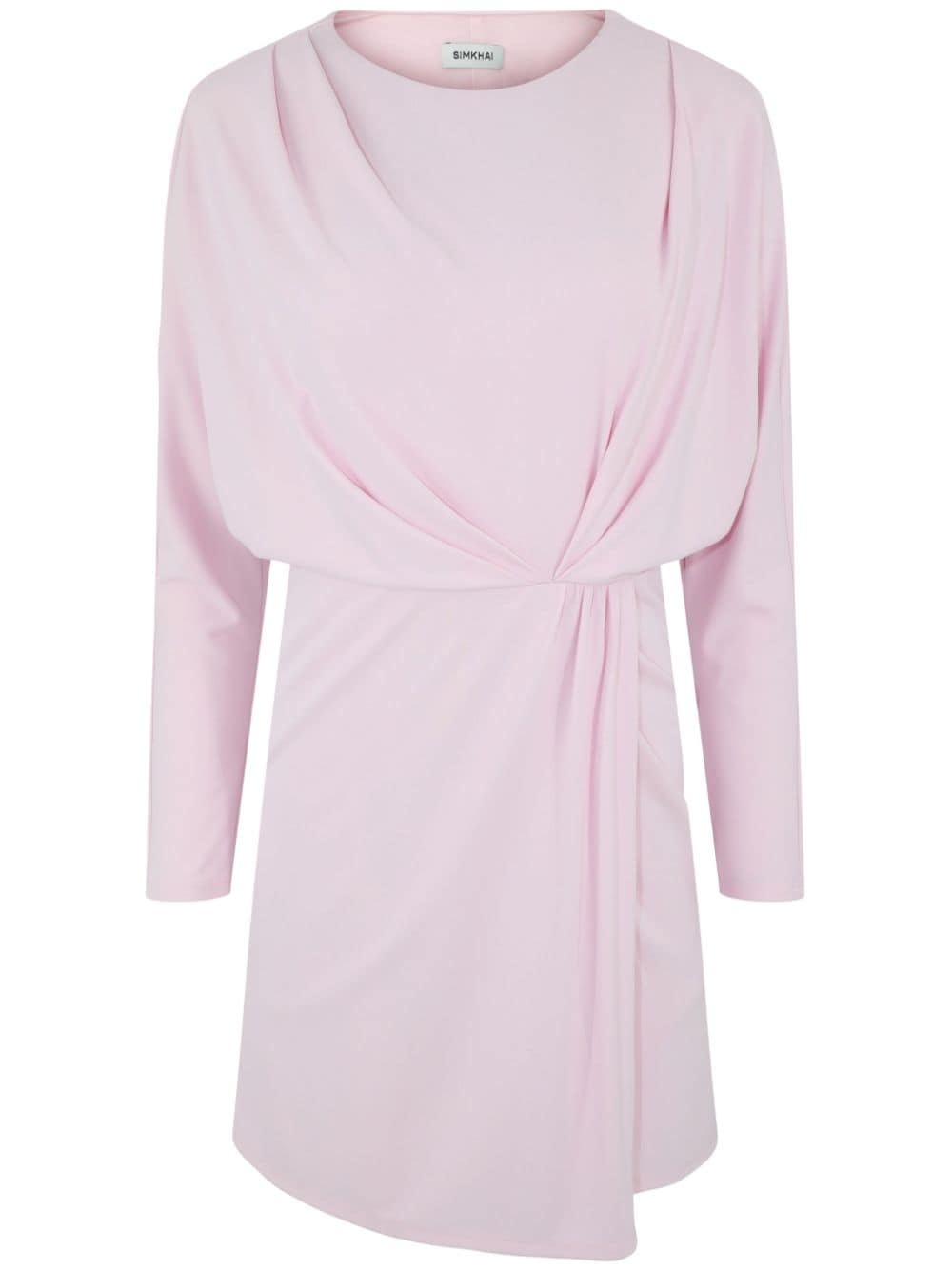 asymmetric long-sleeve dress - 1