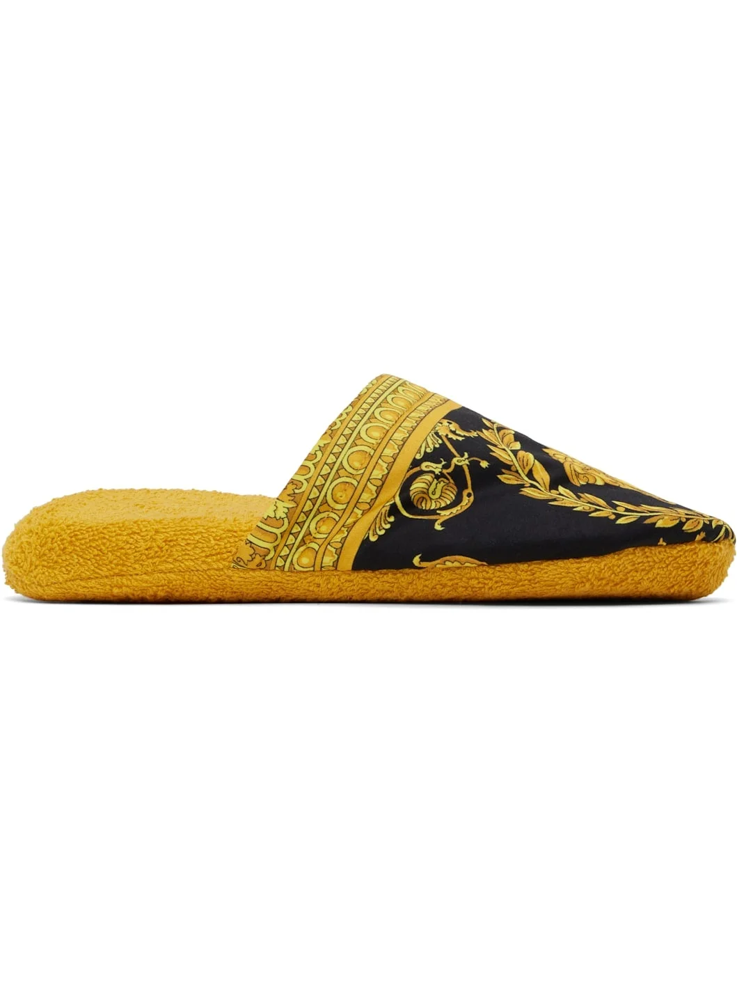 Yellow & Black 'I Heart Baroque' Slippers - 1