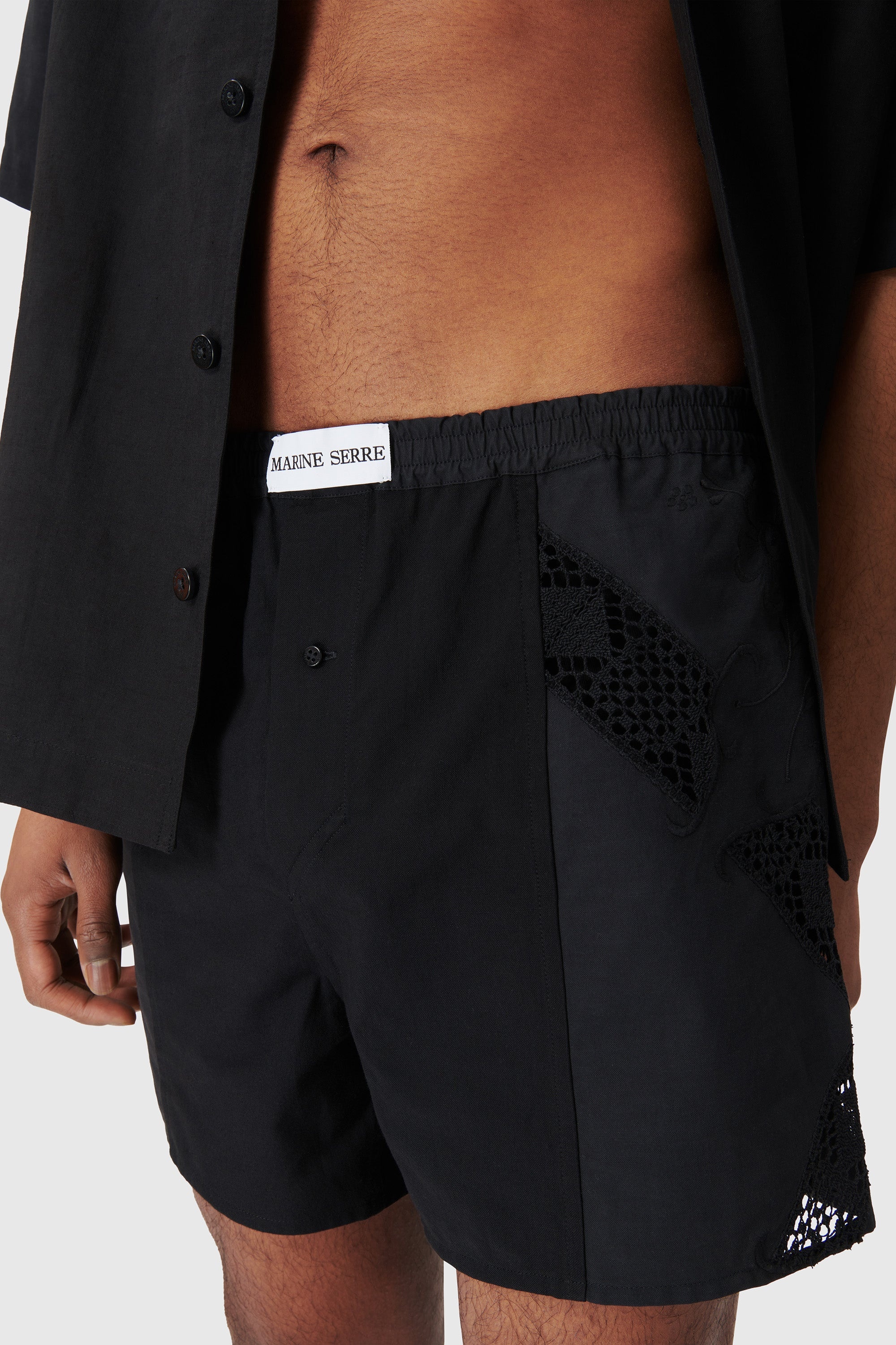 REGENERATED HOUSEHOLD LINEN BOWLING SHIRT - 4
