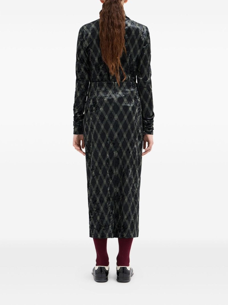 diamond-pattern midi skirt 3