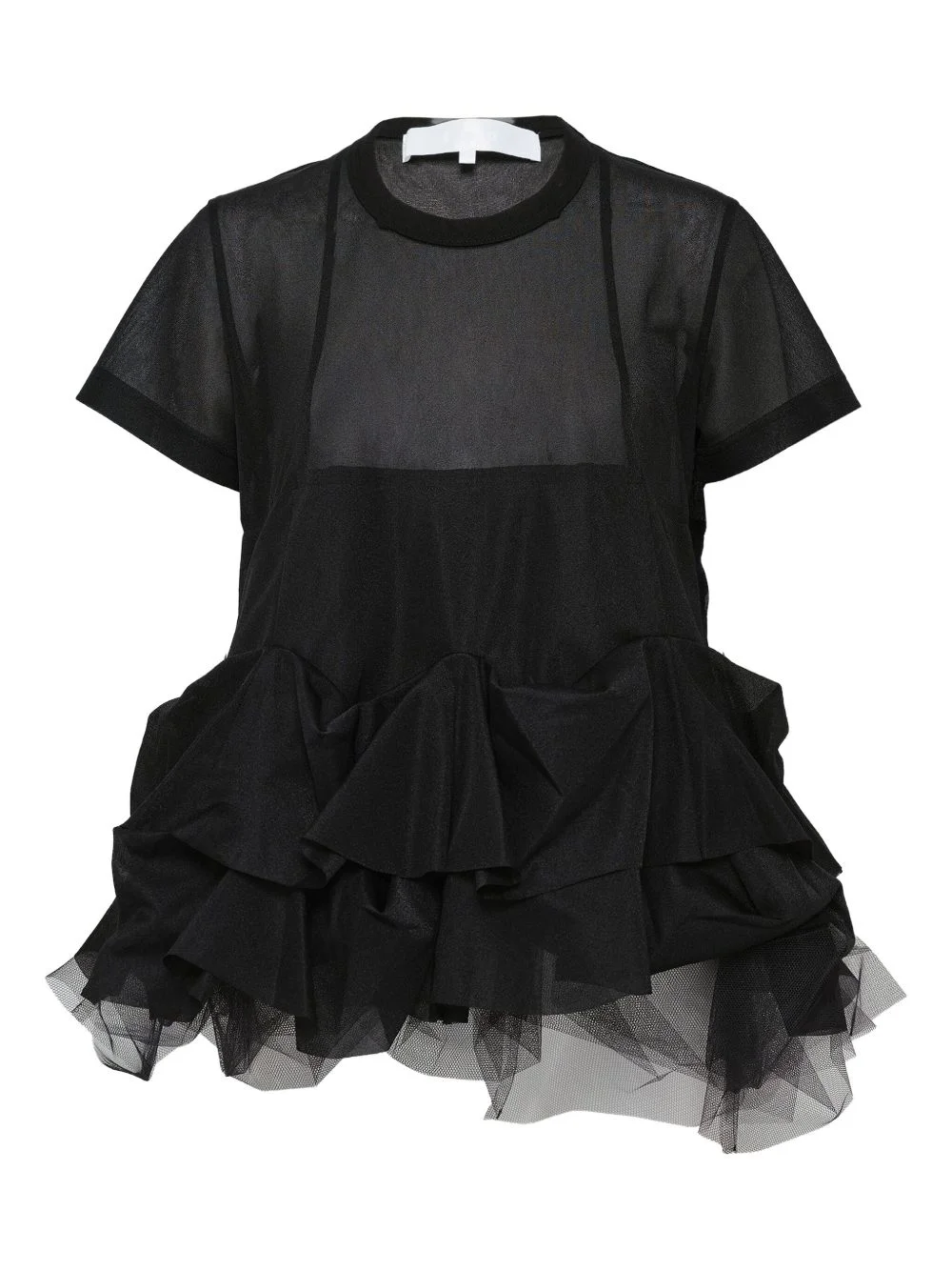 layered tulle T-shirt - 1