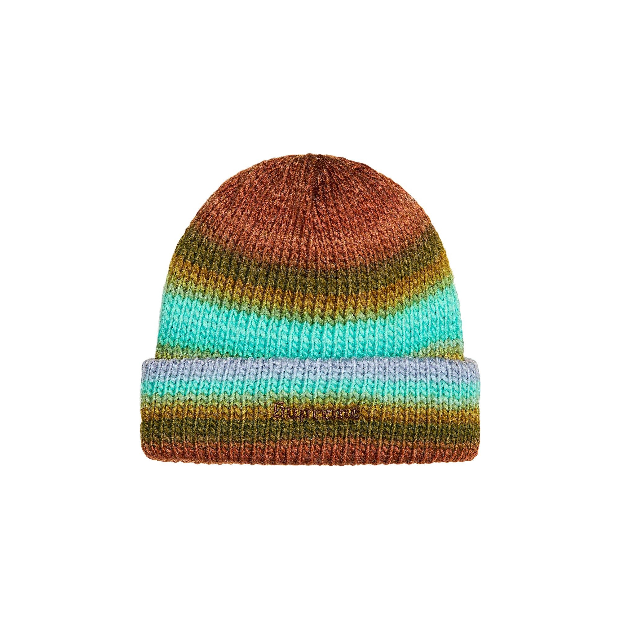 Supreme Ombre Stripe Beanie 'Olive' - 1